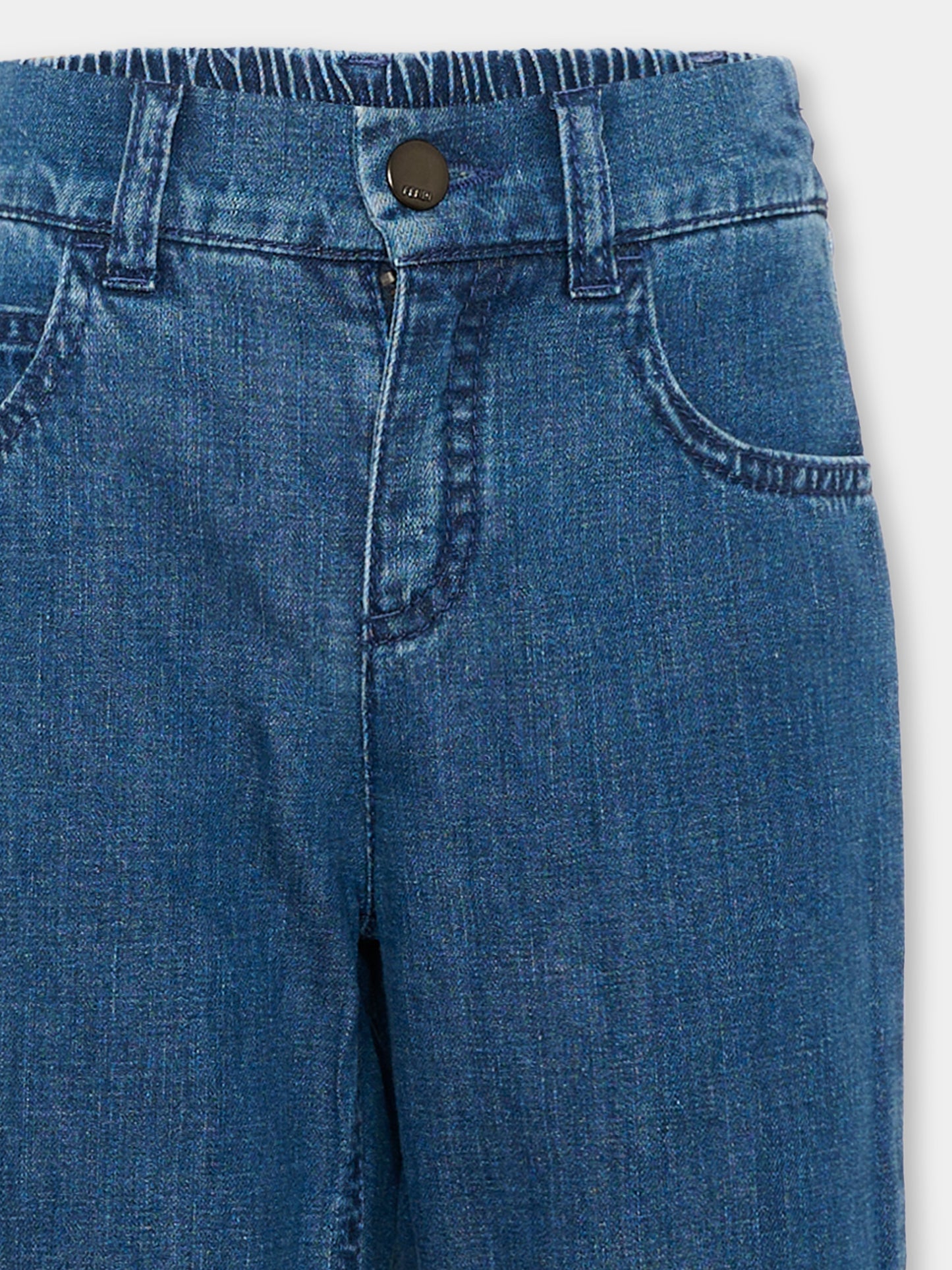 Jeans denim per bambino con logo,Fendi Kids,JUF179 AVWI F0QG0