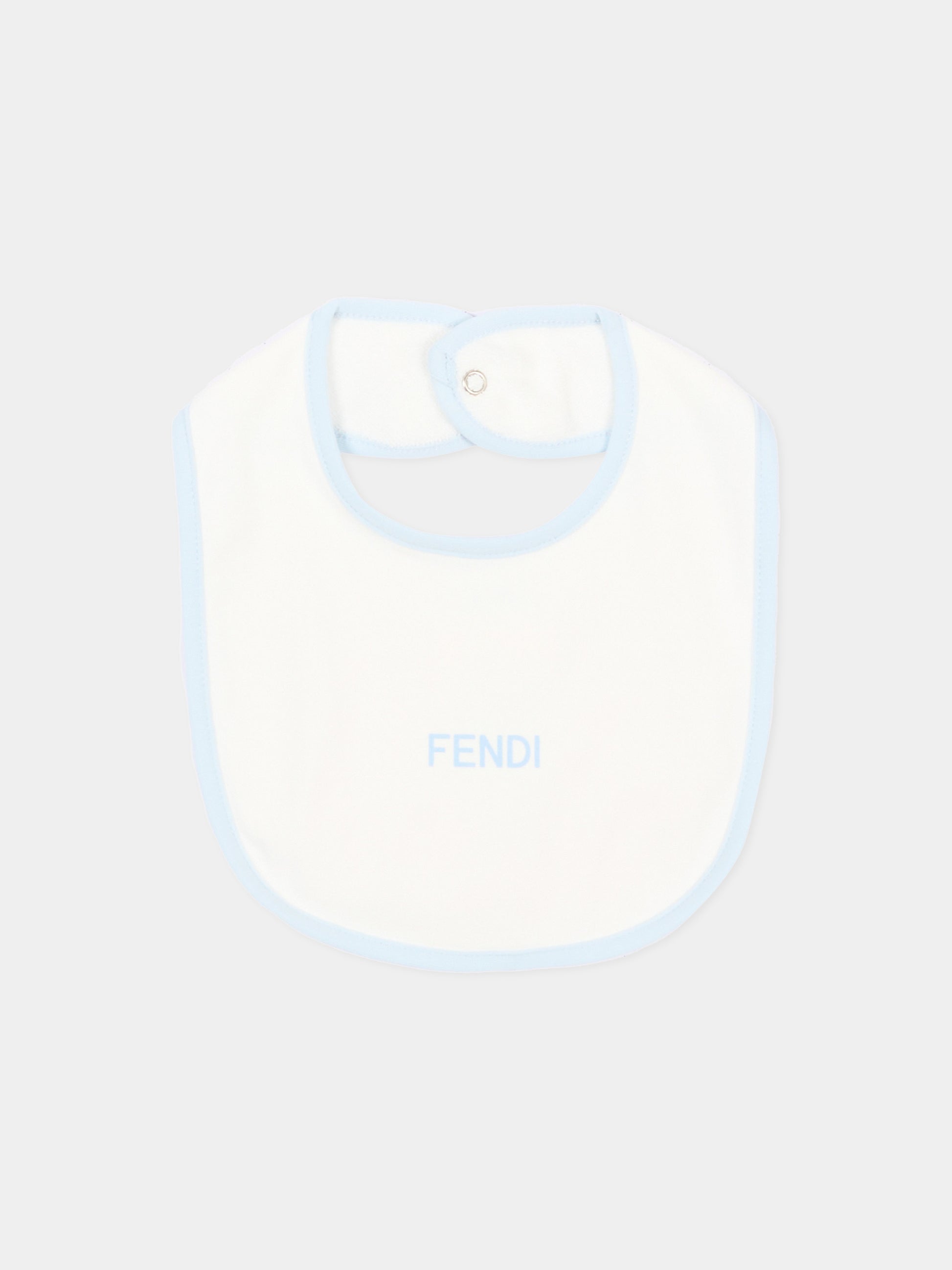 Set tutina azzurra Fendi Bear per neonato,Fendi Kids,BUK167 ST8 F19J4