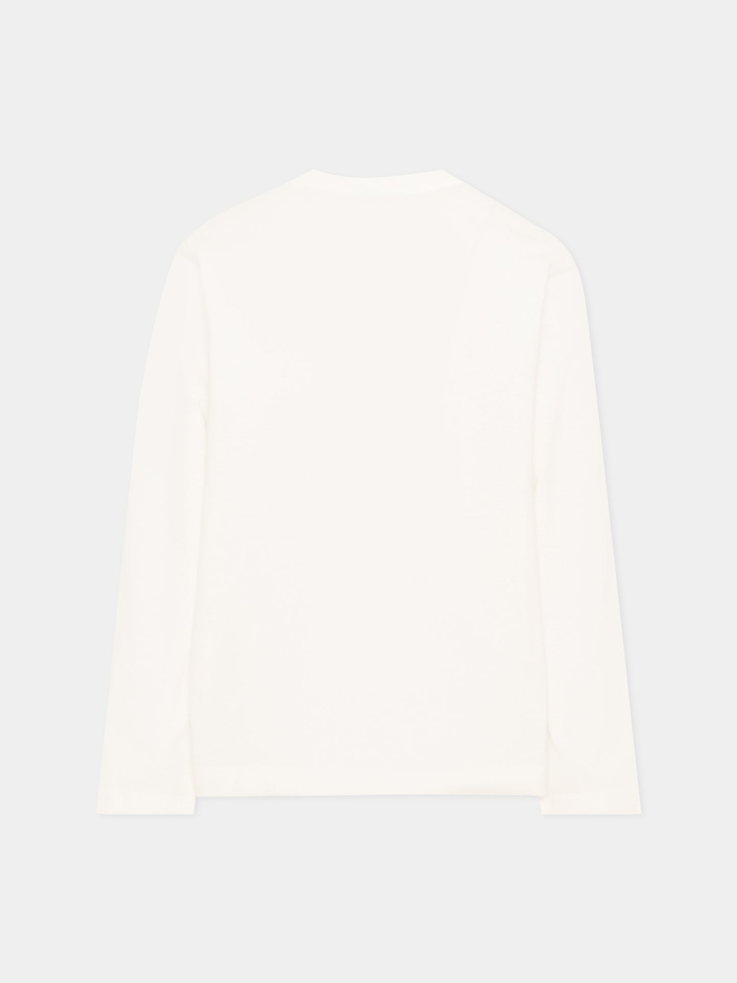 T-shirt avorio per bambina con logo,Fendi Kids,JUI213 AY8D F16E7