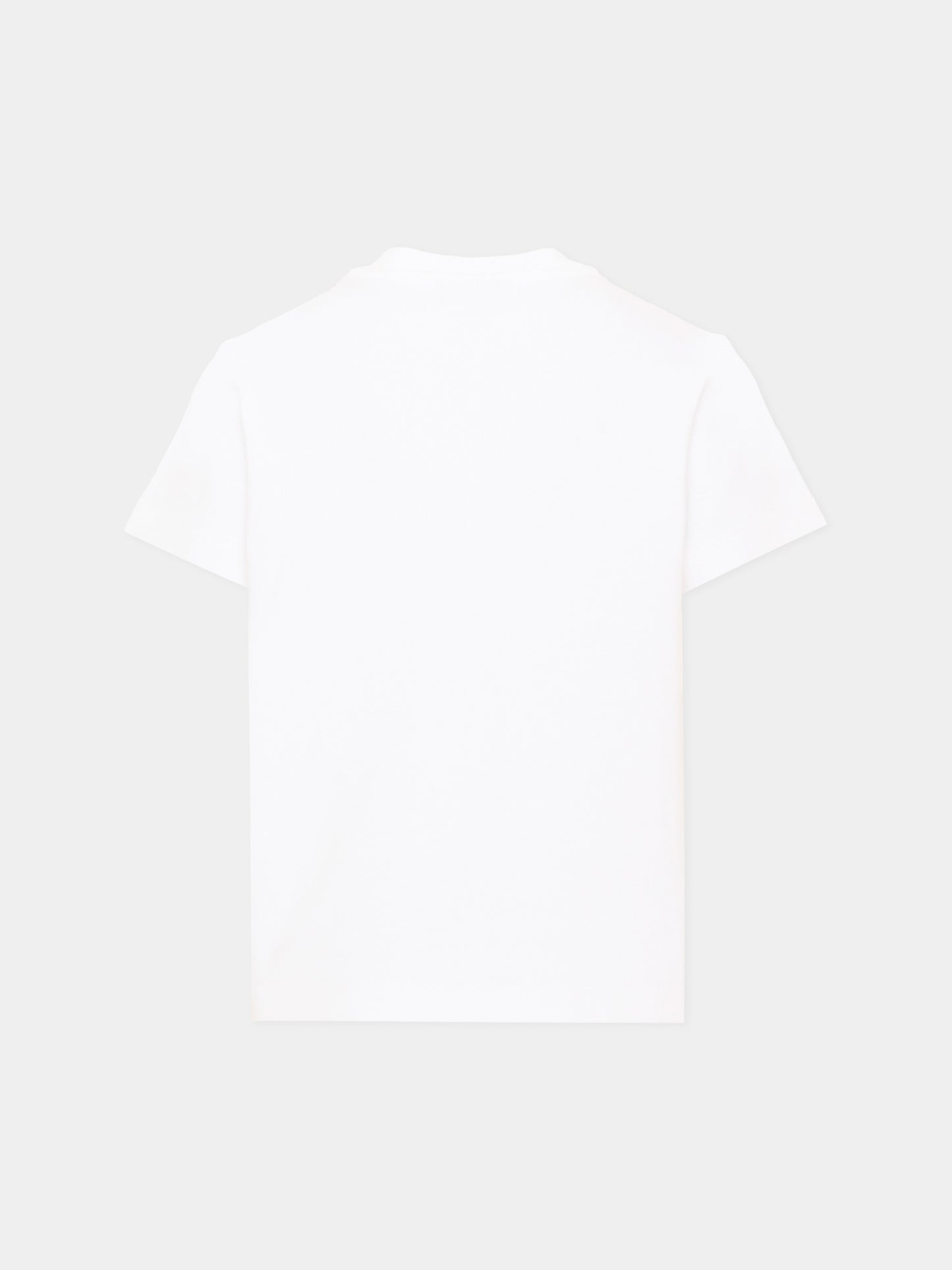 T-shirt bianca per bambina con cane,Fendi Kids,JFI418 AVWL F0TU9