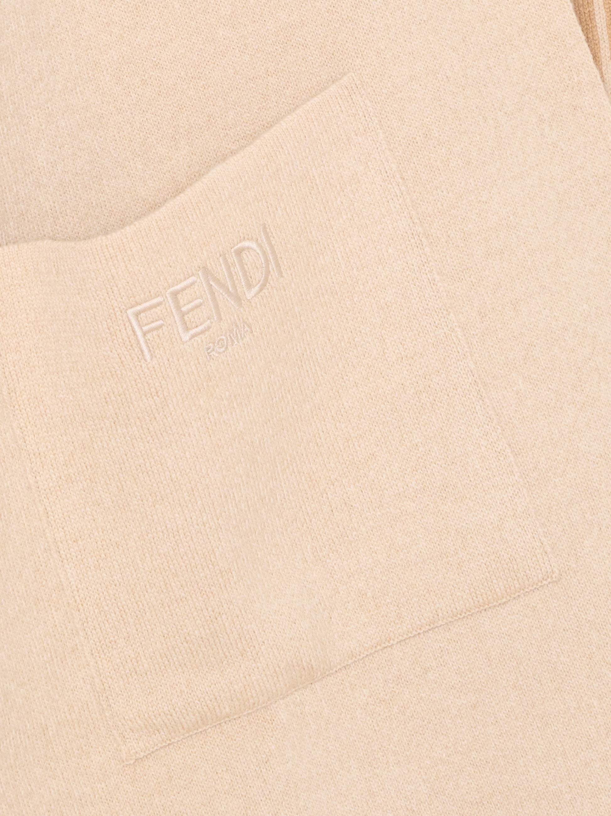 Cappa beige Fendi per bambina con logo,Fendi Kids,JFQ057 AO29 F0AYG