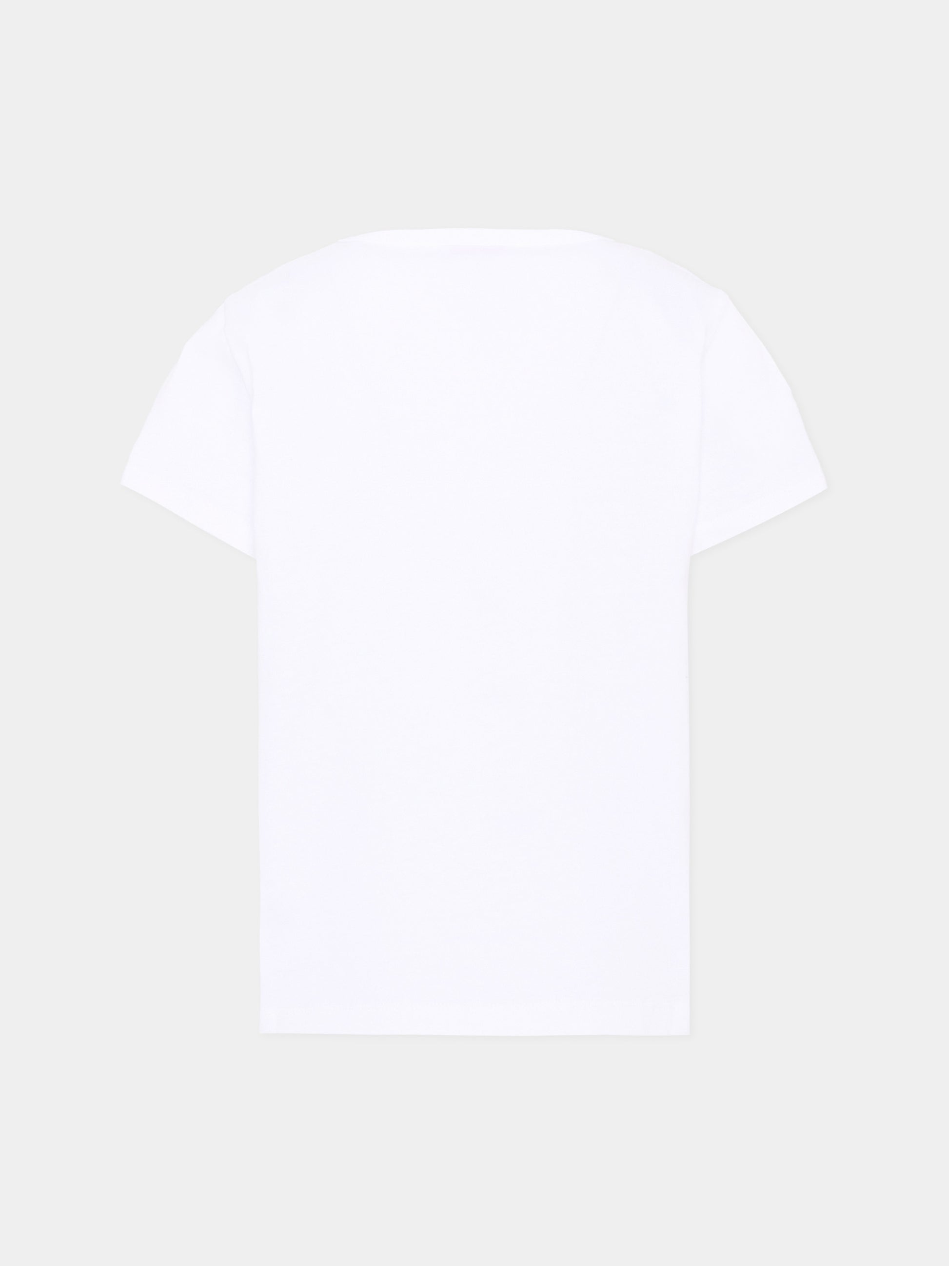 T-Shirt bianca per bambina con logo,Emilio Pucci Junior,PZ8A31 Z3672 100RO
