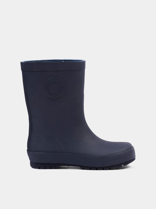 Stivali pioggia blu per bambino con logo,Stella Mccartney Kids,TZ0Q37 Z0234 61L