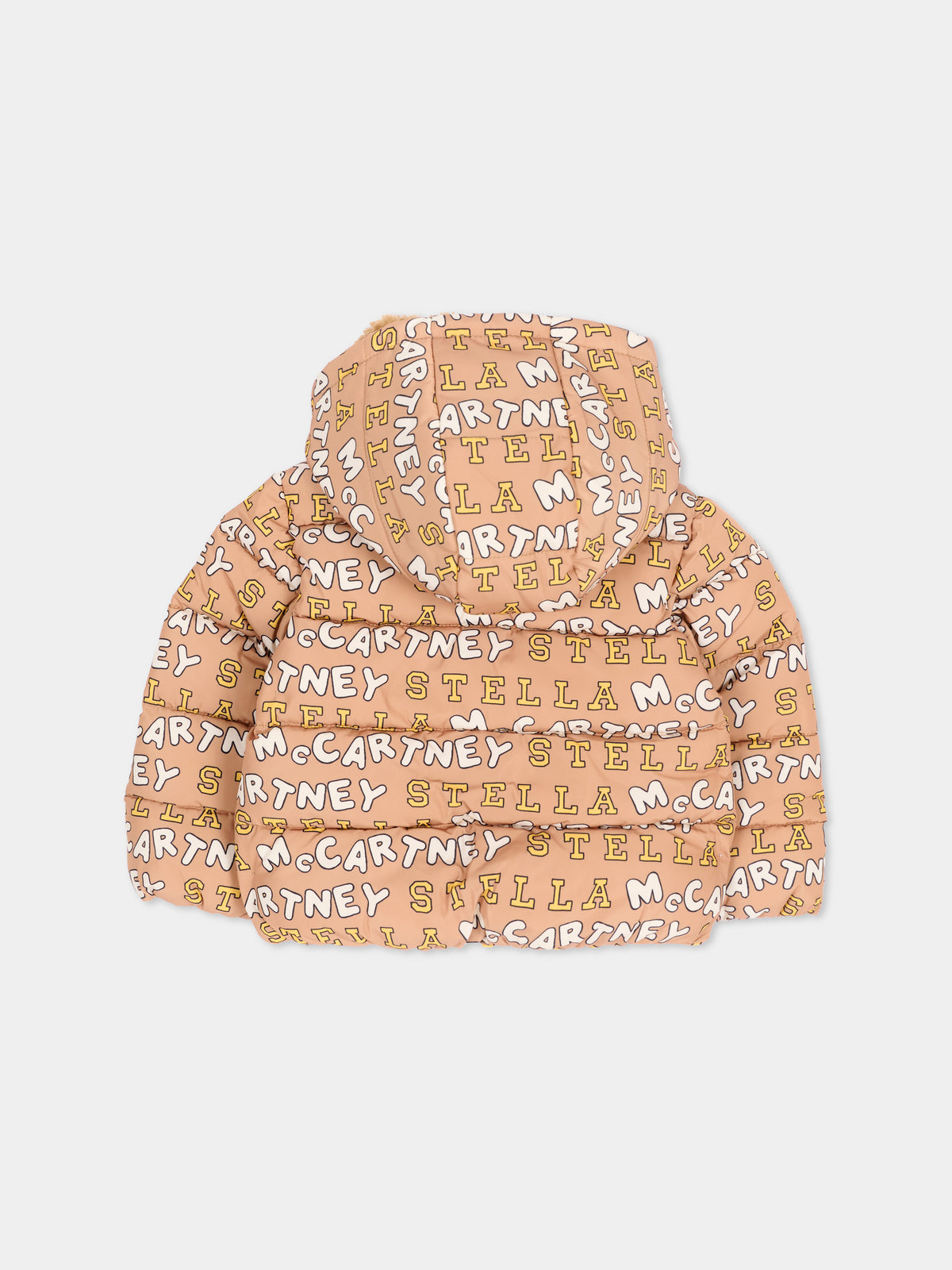 Piumino beige per neonato con logo,Stella Mccartney Kids,TZ2347 Z4068 362MC
