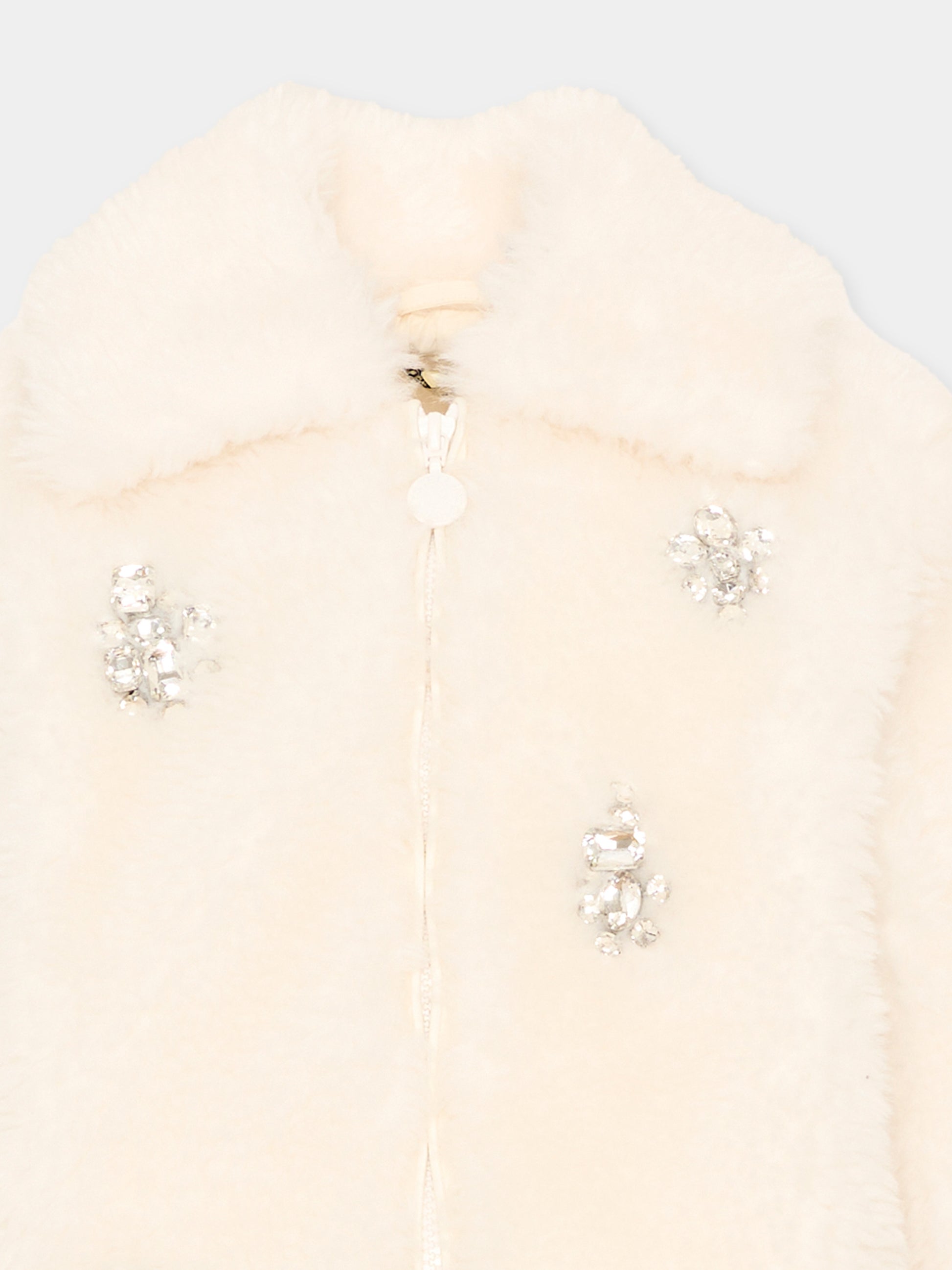 Ecopelliccia beige per bambina,Stella Mccartney Kids,TZ2C87 Z4112 196