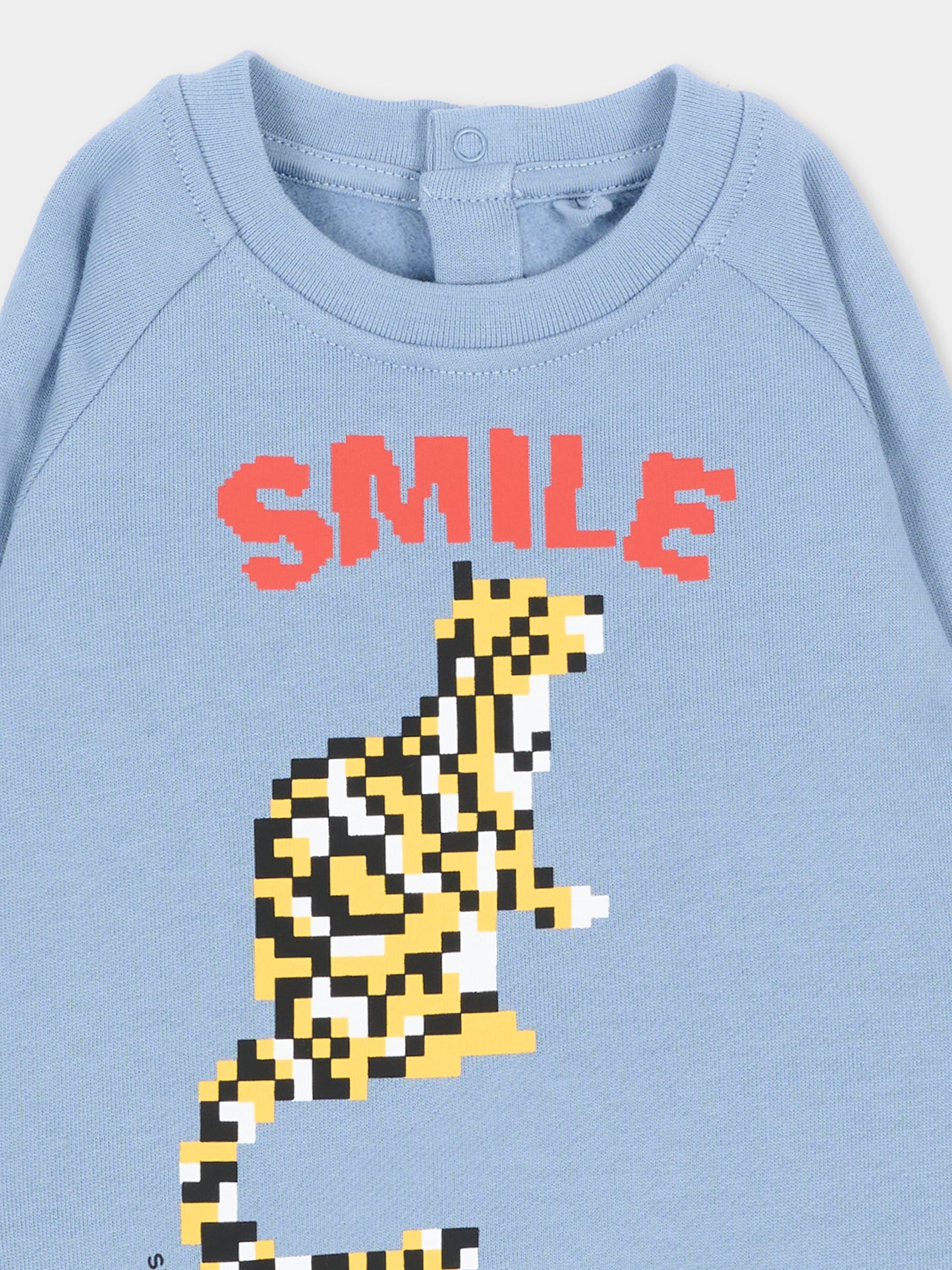 Felpa azzurra per neonato con tigre,Stella Mccartney Kids,TZ4360 Z3059 643