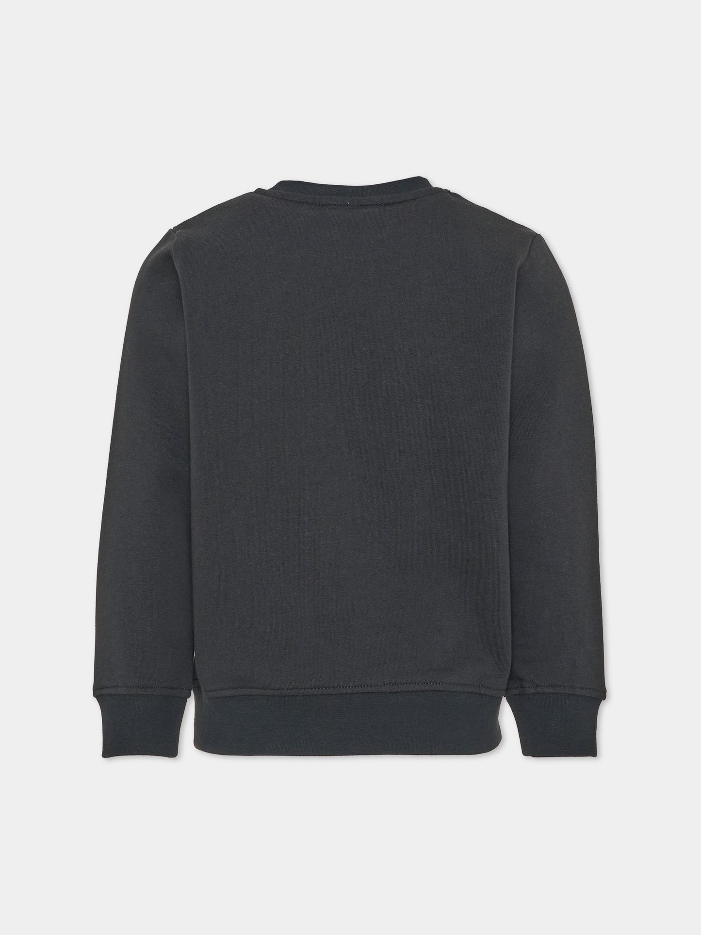 Felpa girocollo nera per bambini con stampa Halloween,Stella Mccartney Kids,TZ4C70 Z3059 930