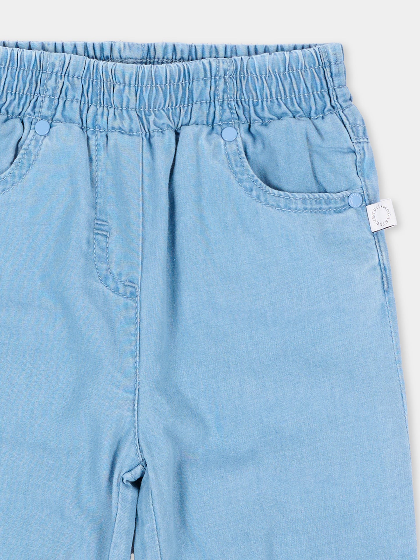 Jeans denim per neonata con ricamo,Stella Mccartney Kids,TZ6040 Z0161 600