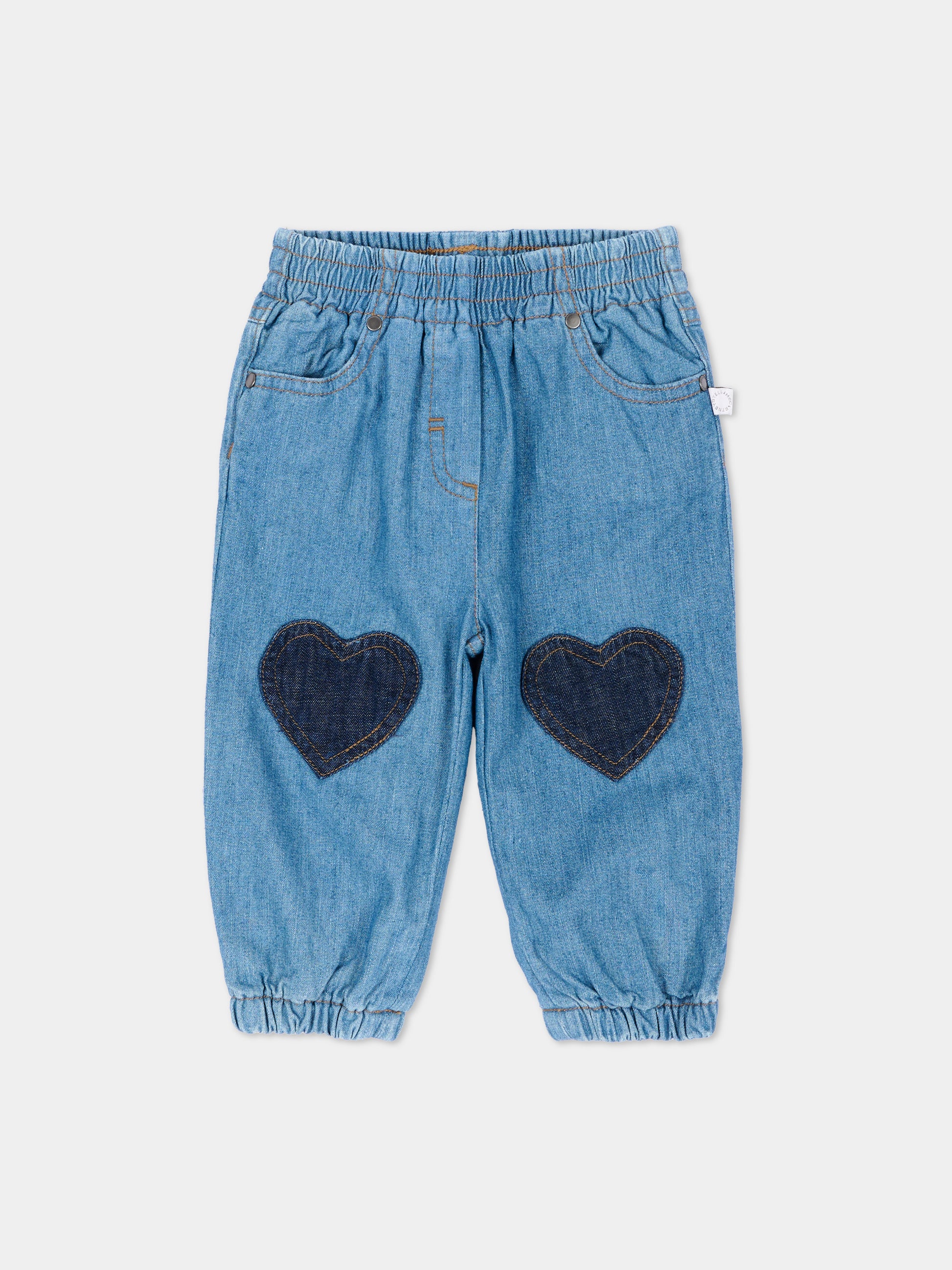 Jeans denim per neonata con cuori,Stella Mccartney Kids,TZ6080 Z0522 641