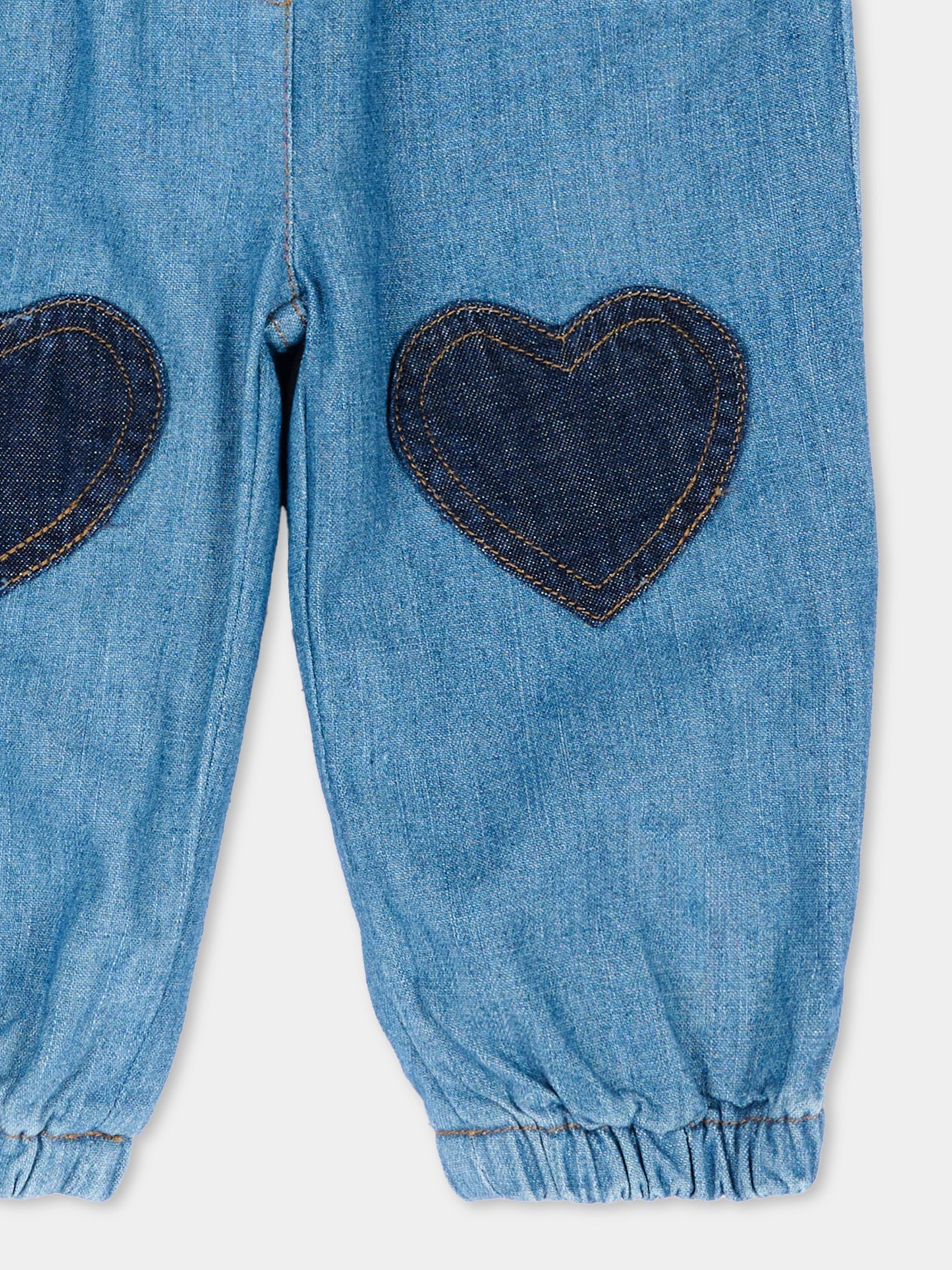 Jeans denim per neonata con cuori,Stella Mccartney Kids,TZ6080 Z0522 641