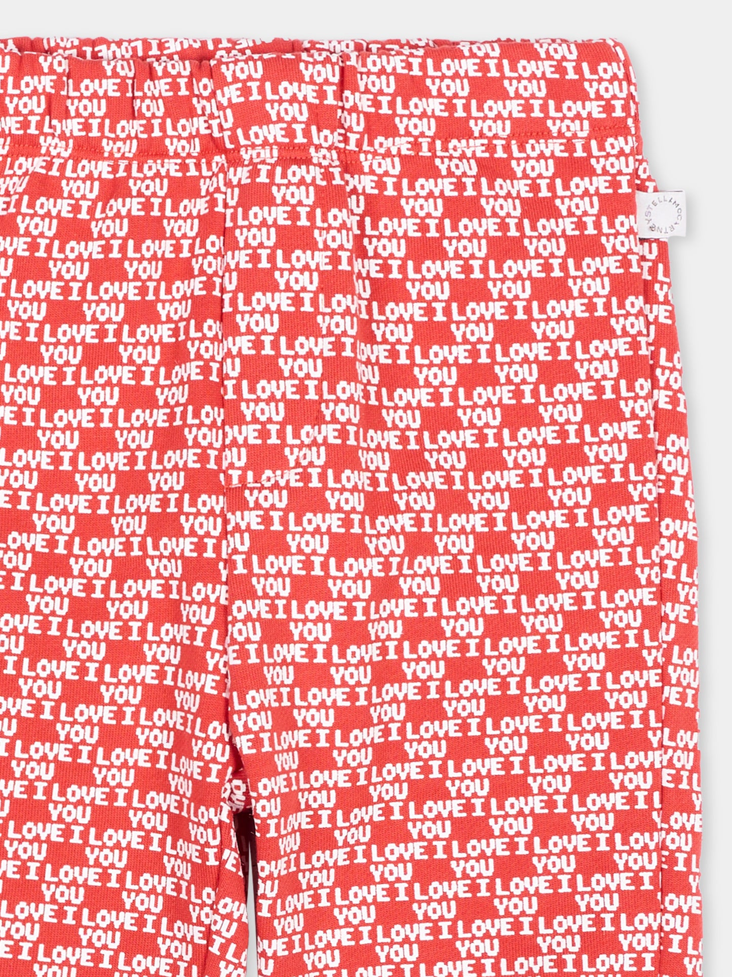 Pantaloni sportivi rossi per neonata con stampa,Stella Mccartney Kids,TZ6100 Z4023 423AV