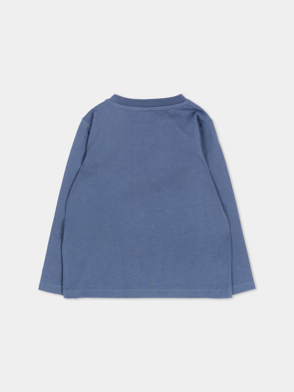 T-shirt a manica lunga blu per neonato con stampa,Stella Mccartney Kids,TZ8320 Z3772 657
