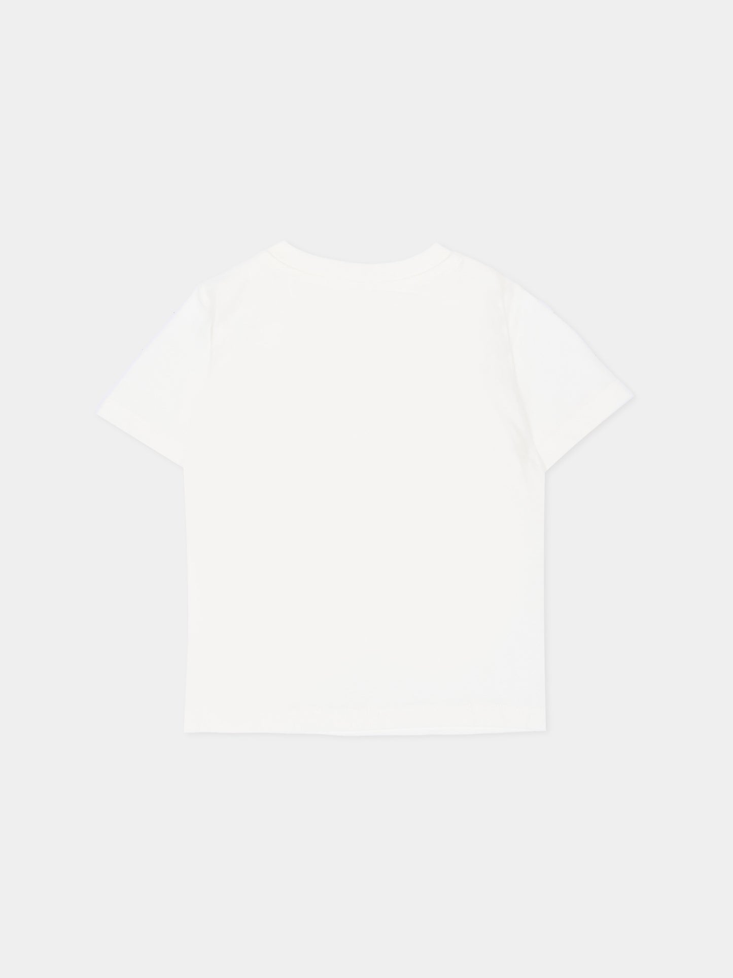 T-shirt avorio per neonati con logo,Stella Mccartney Kids,TZ8341 Z3931 101