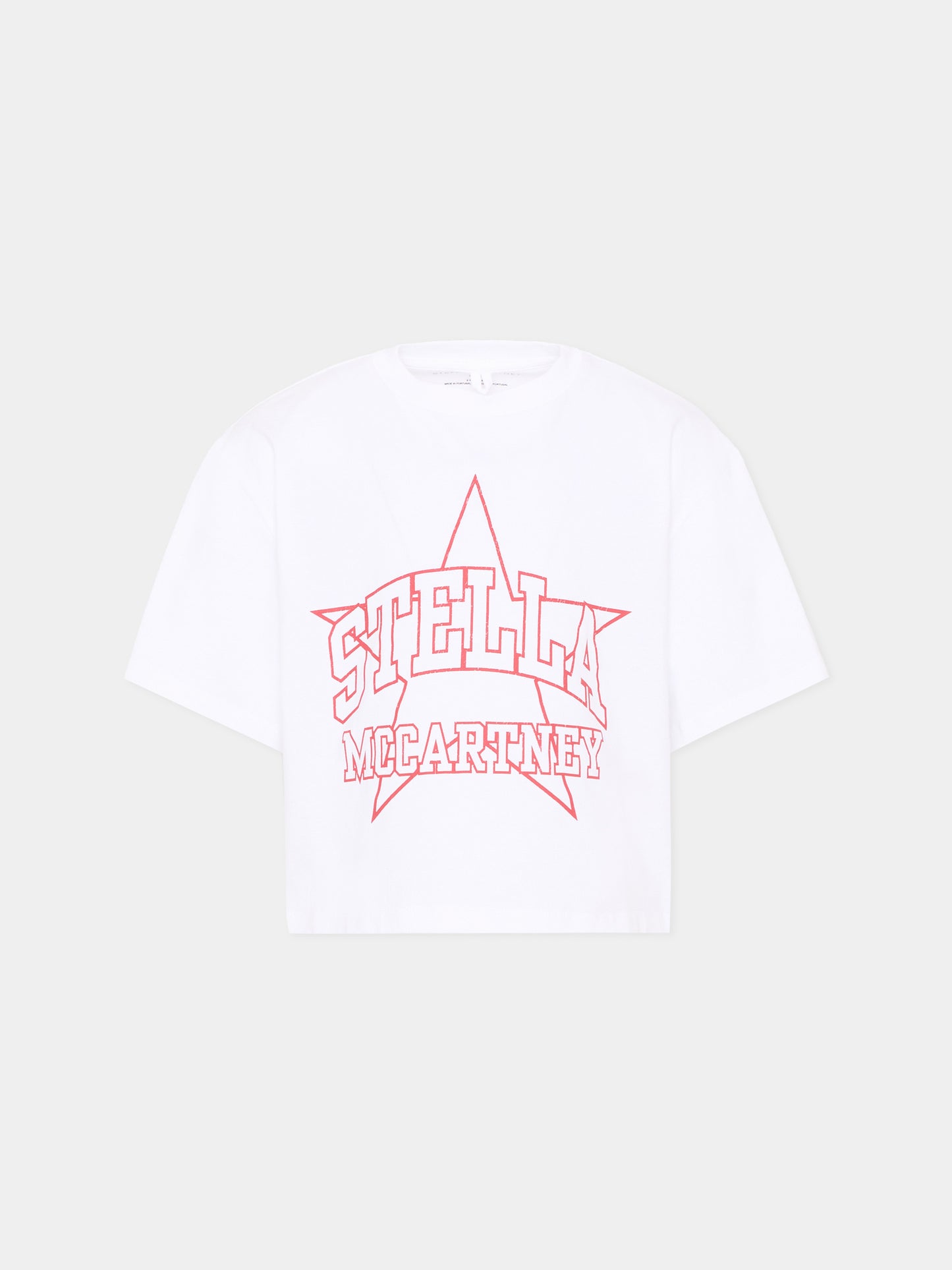 T-shirt bianca per bambina con logo,Stella Mccartney Kids,TZ8B11 Z3931 100