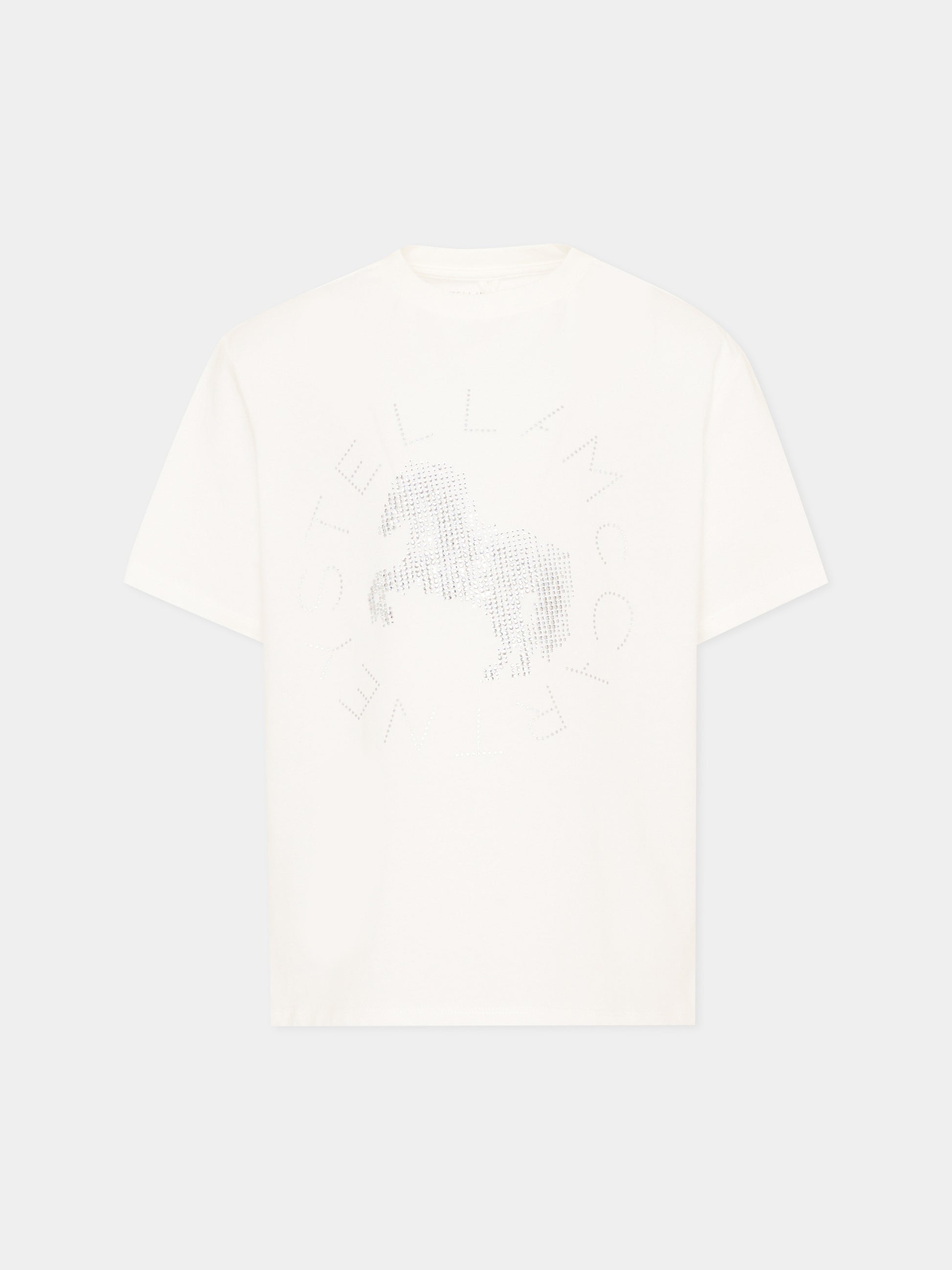 T-shirt avorio per bambina con cavallo,Stella Mccartney Kids,TZ8C91 Z3772 101