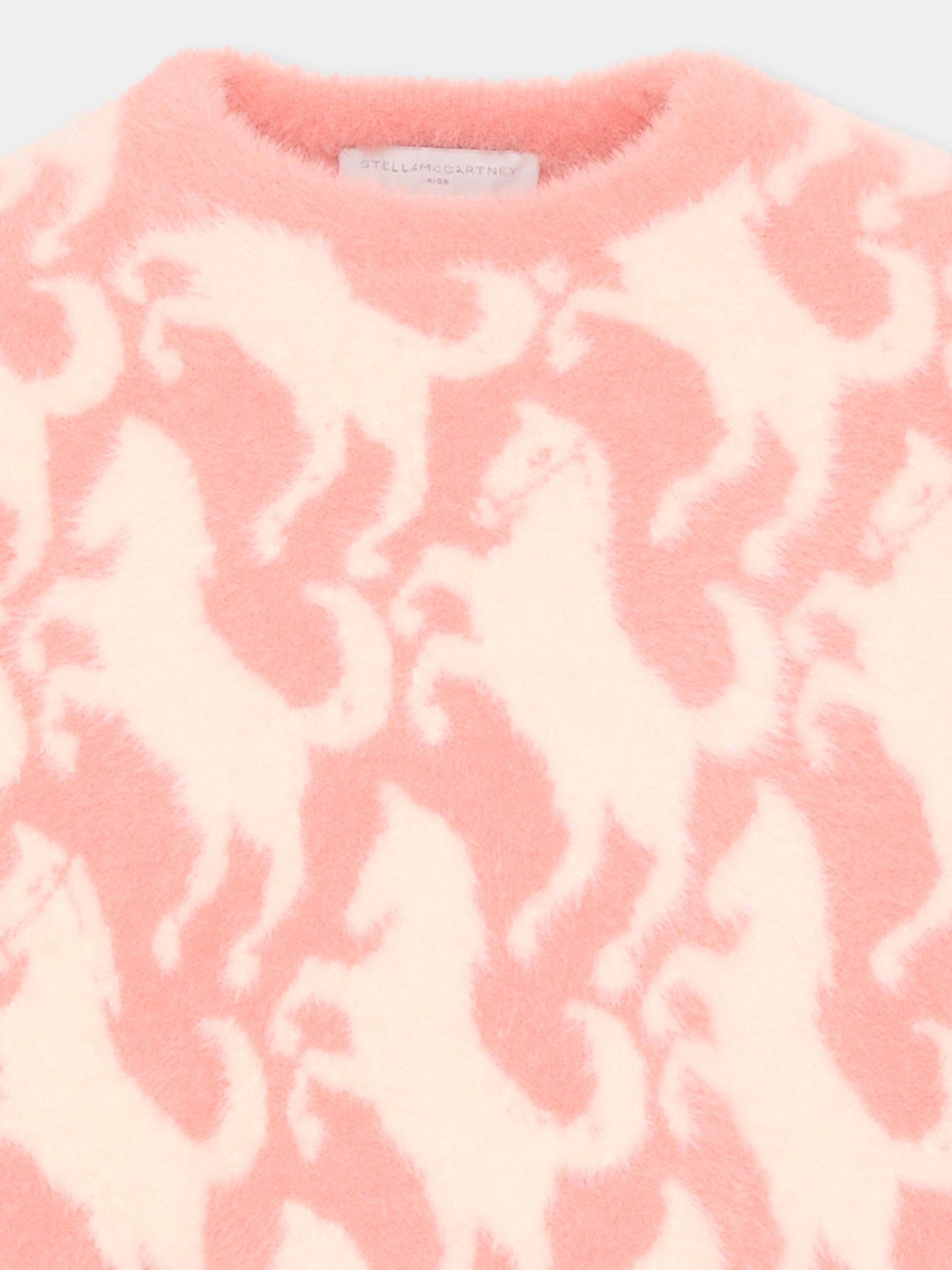 Maglione rosa per bambina con unicorni,Stella Mccartney Kids,TZ9A40 Z2288 999