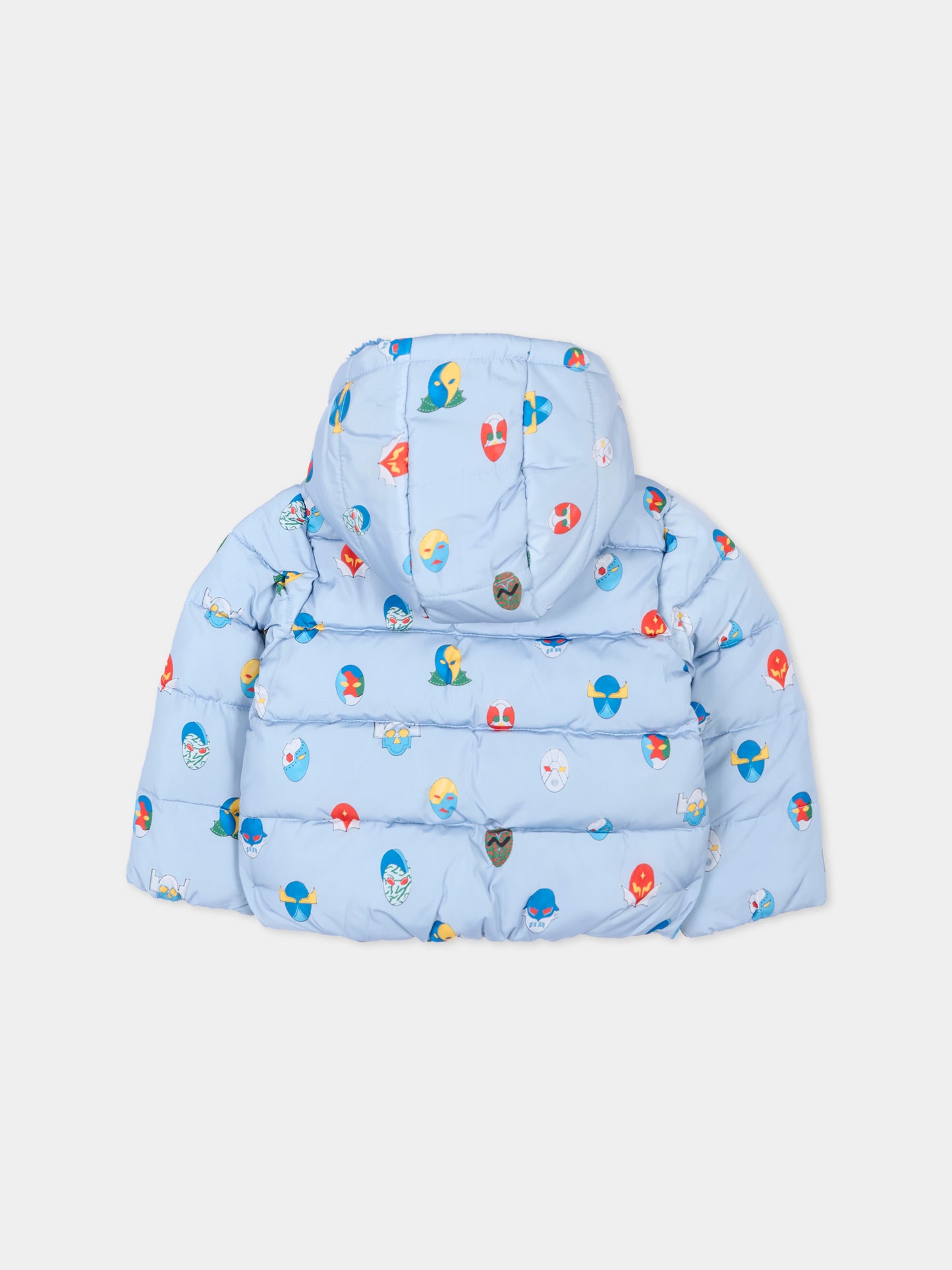 Piumino celeste per neonato con stampa,Stella Mccartney Kids,TZ2307 Z4031 61EMC
