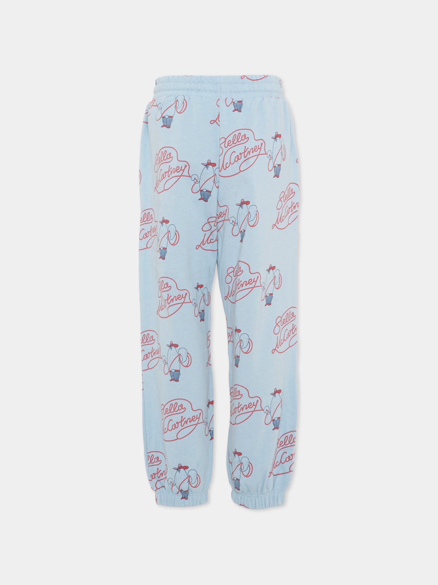 Pantaloni sportivi celesti per bambino con logo,Stella Mccartney Kids,TZ6H00 Z3952 61EMC