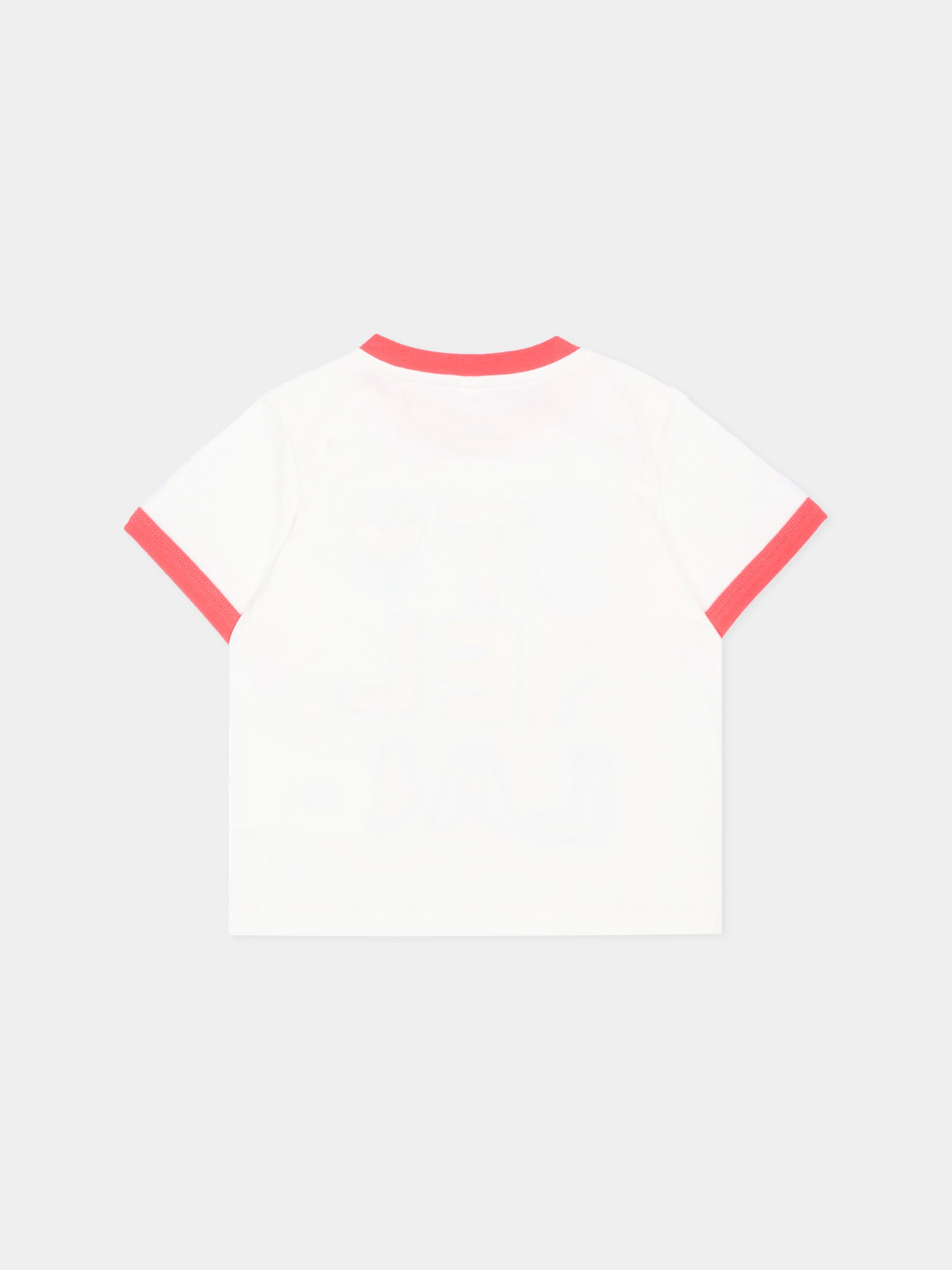 T-shirt avorio per neonata con logo,Stella Mccartney Kids,TZ8011 Z3772 101