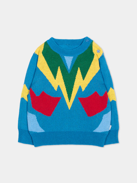 Maglione multicolor per neonato con fulmini,Stella Mccartney Kids,TZ9300 Z3622 999
