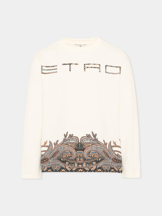 T-Shirt avorio Etro per bambino paisley,Etro,GZ8H50 Z3672 102