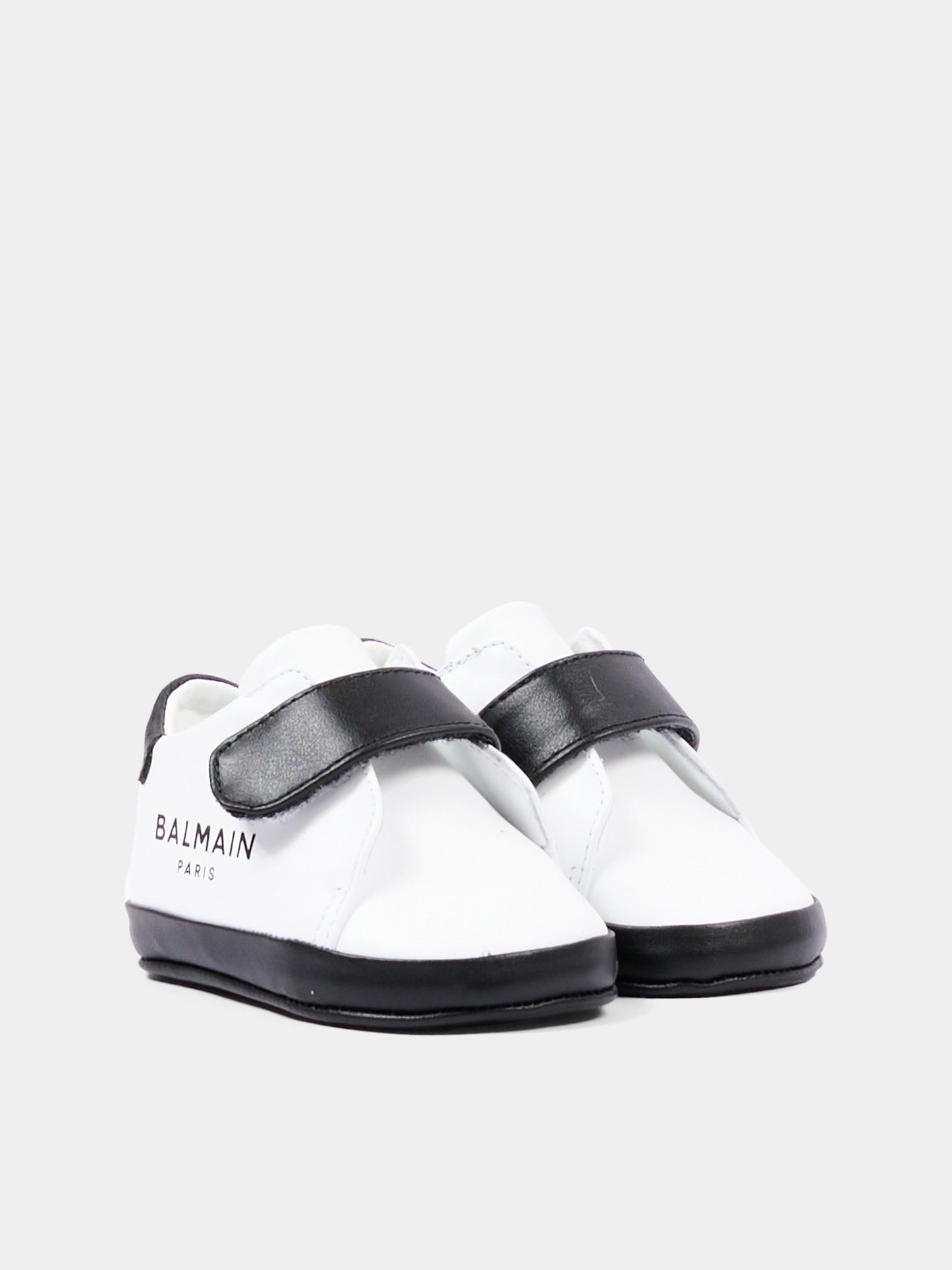 Sneakers bianche per neonato con logo,Balmain Kids,BZ0336 Y0051 100NE