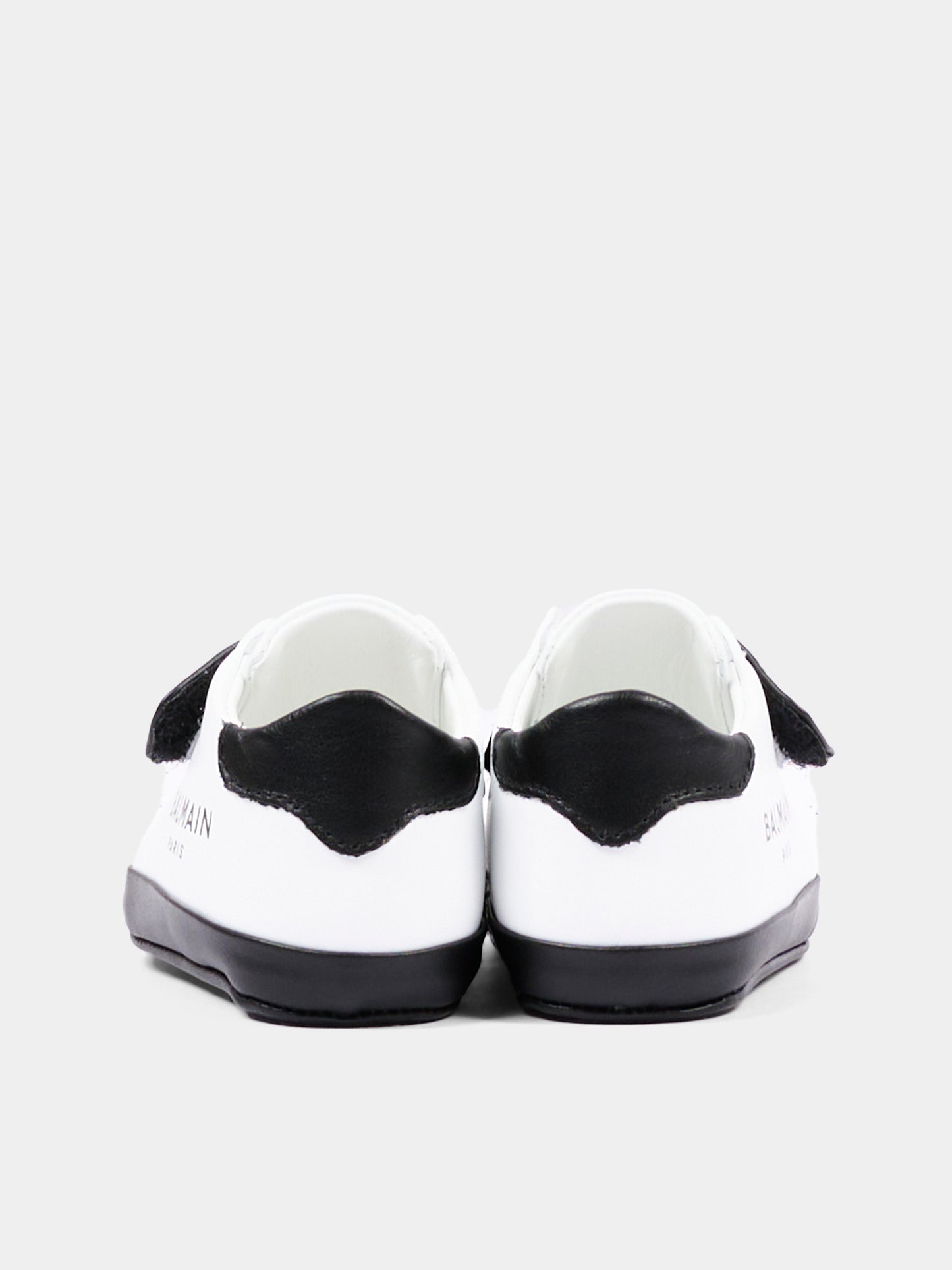 Sneakers bianche per neonato con logo,Balmain Kids,BZ0336 Y0051 100NE