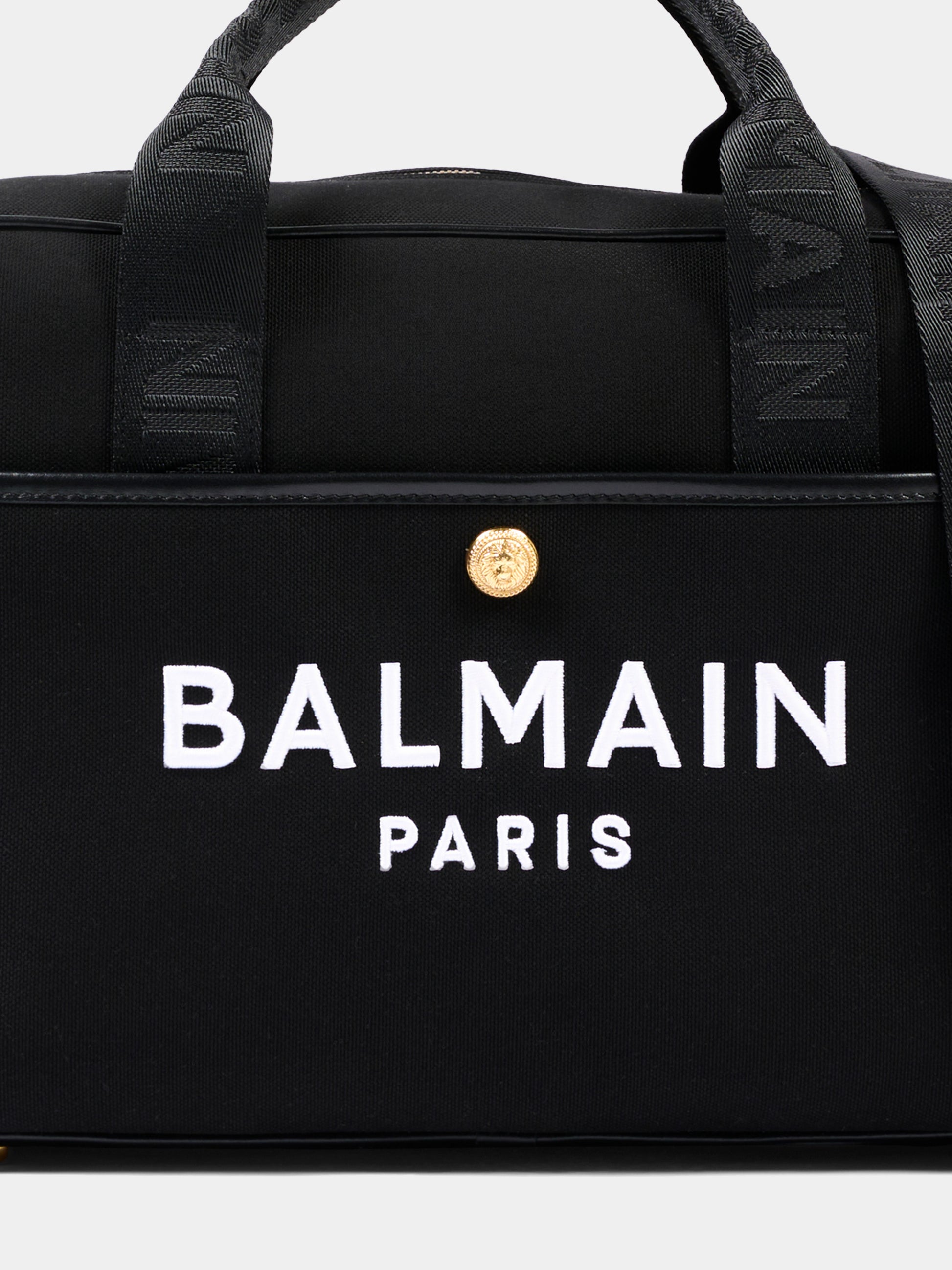Borsa mamma nera per neonati con logo,Balmain Kids,BZ0508 Z0042 930BC