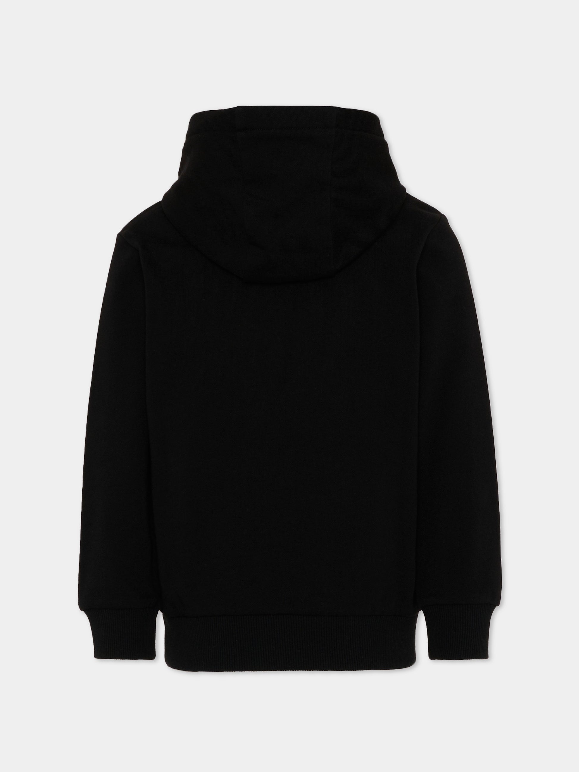 Felpa nera per bambini con logo,Balmain Kids,BY4Q00 Z3183 930BC