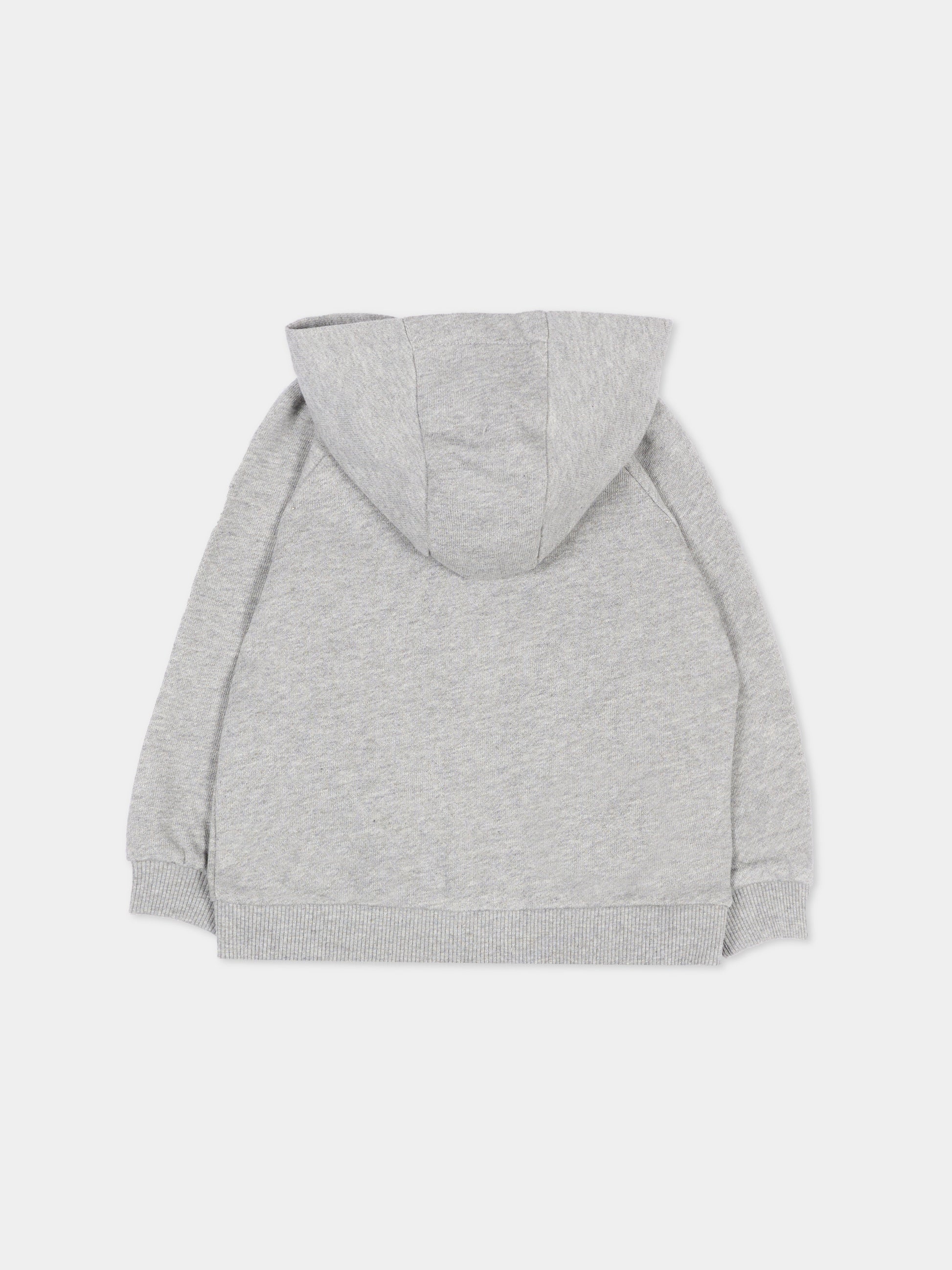 Felpa grigia per neonati con logo,Balmain Kids,BZ4350 Z3188 806BD