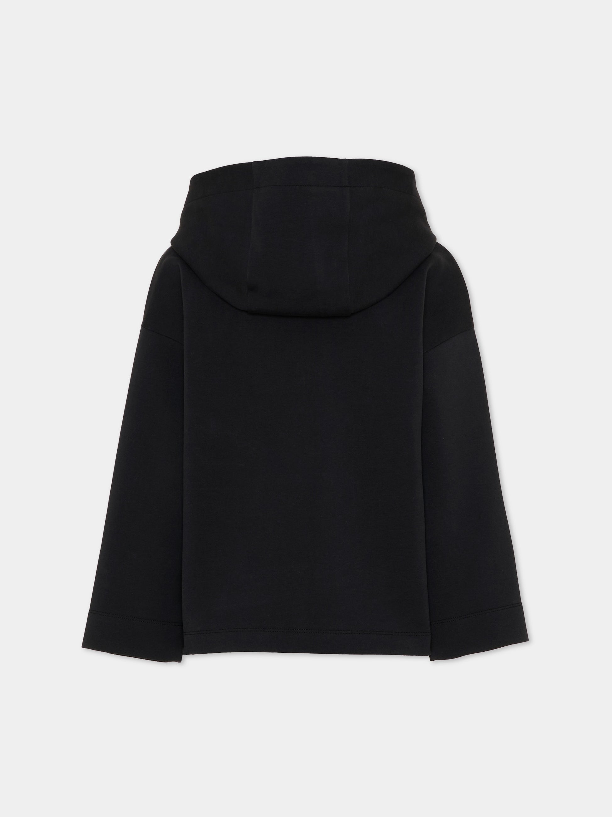 Felpa nera per bambini con logo,Balmain Kids,BZ4I70 Z3728 930BC