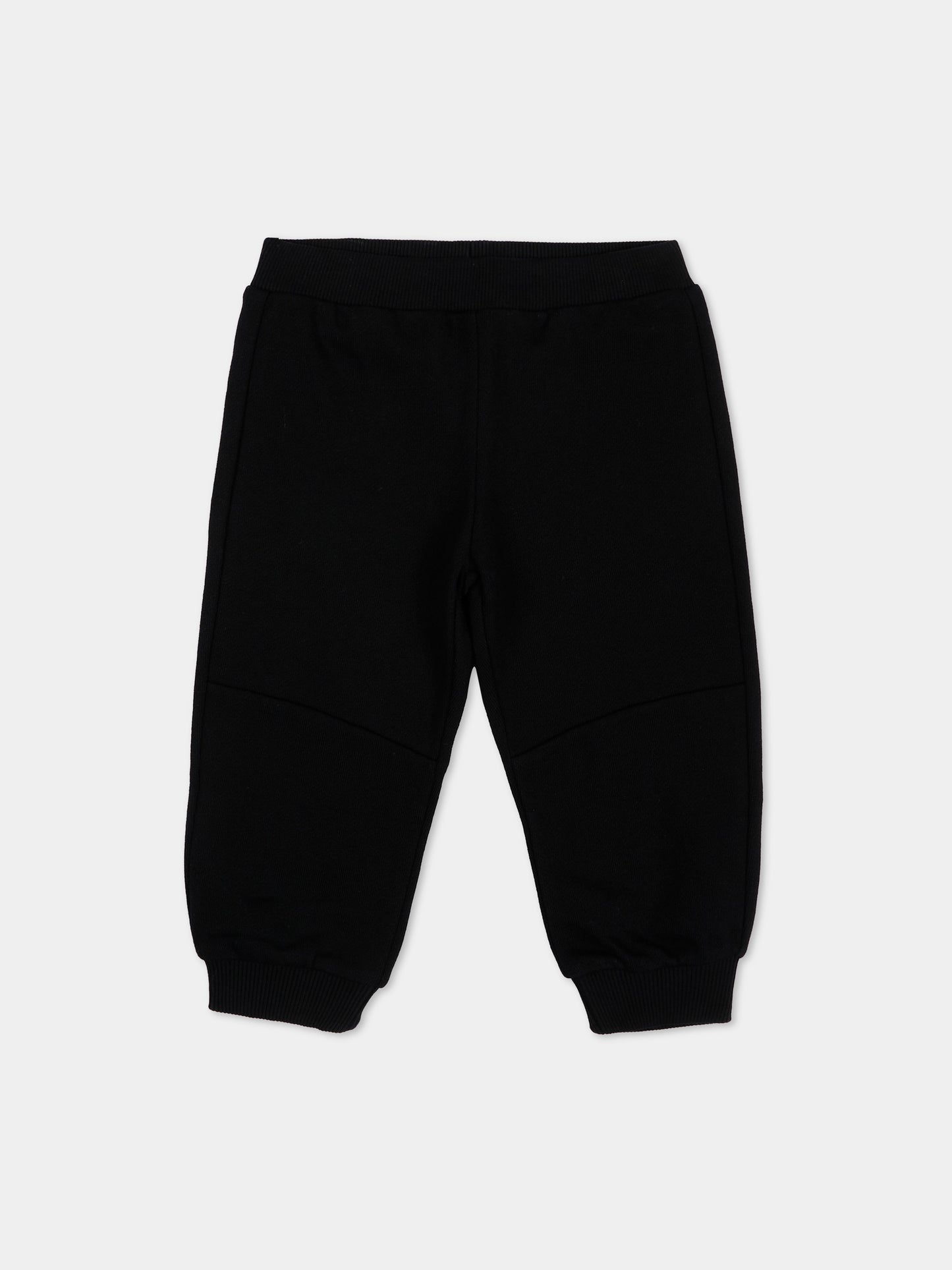 Pantaloni sportivi nero per neonati con logo,Balmain Kids,BZ6330 Z3183 930BC
