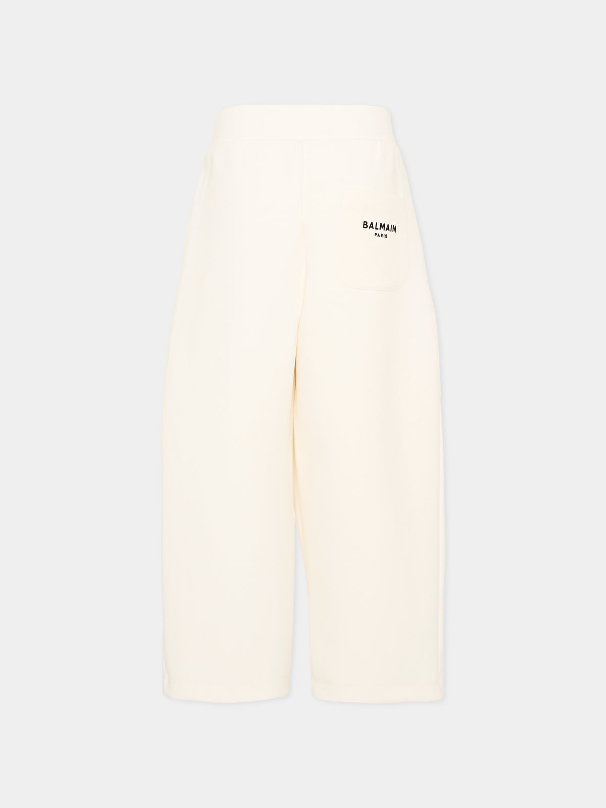 Pantaloni avorio per bambina con logo,Balmain Kids,BZ6A80 Z3728 102NE