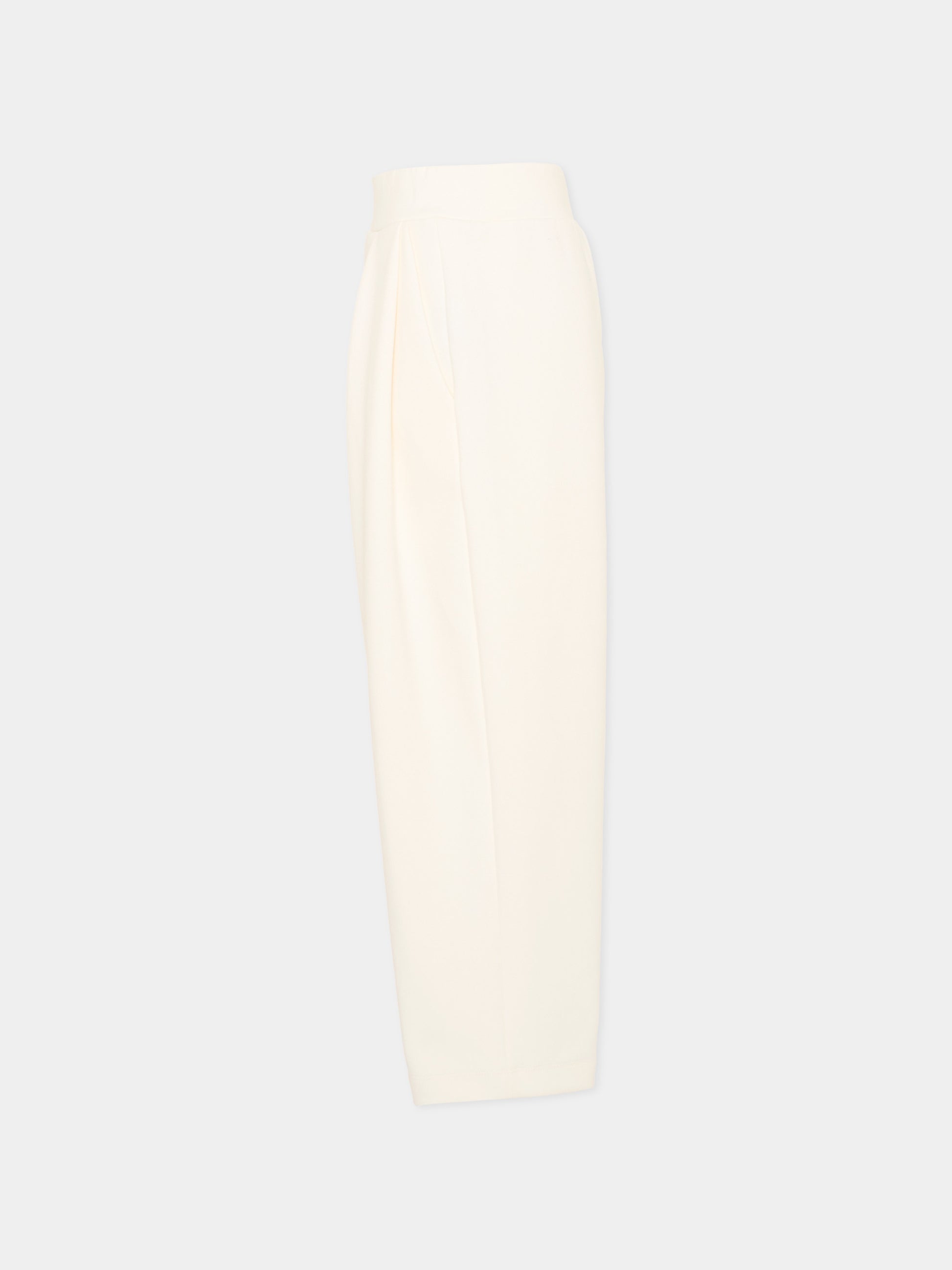 Pantaloni avorio per bambina con logo,Balmain Kids,BZ6A80 Z3728 102NE