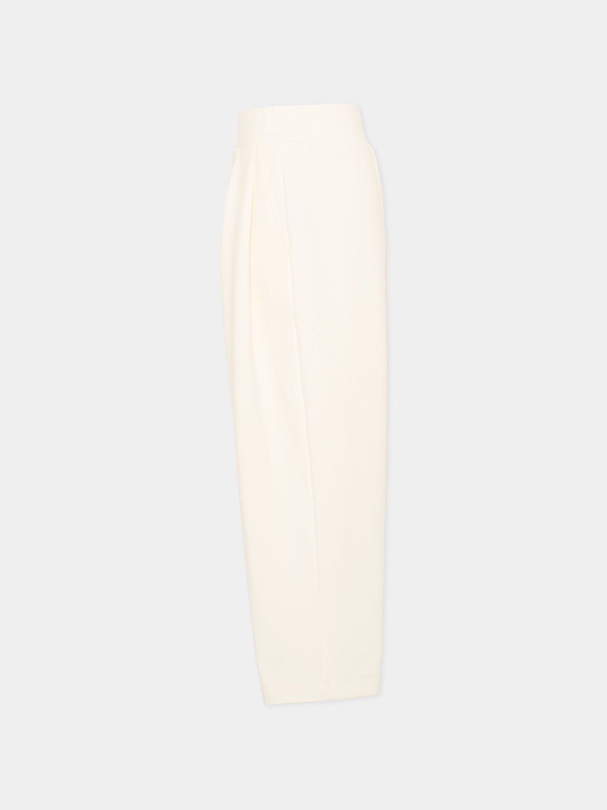 Pantaloni avorio per bambina con logo,Balmain Kids,BZ6A80 Z3728 102NE