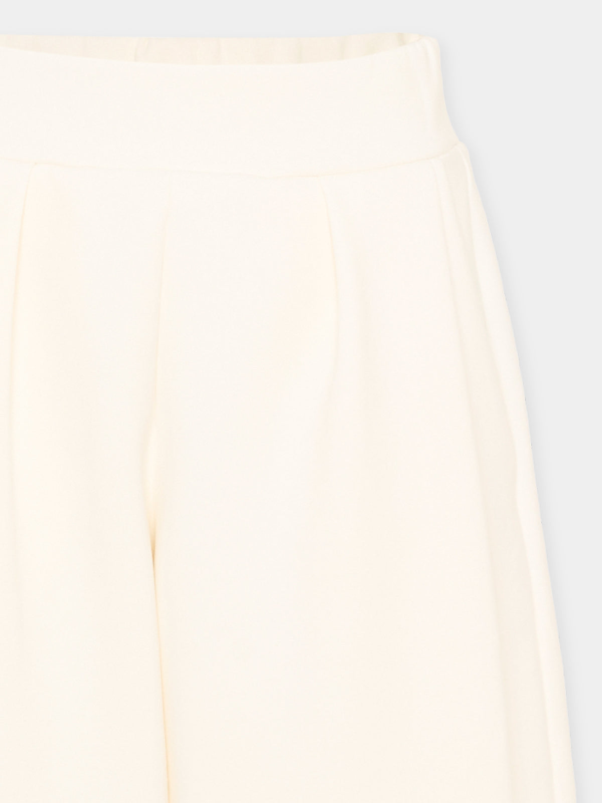Pantaloni avorio per bambina con logo,Balmain Kids,BZ6A80 Z3728 102NE