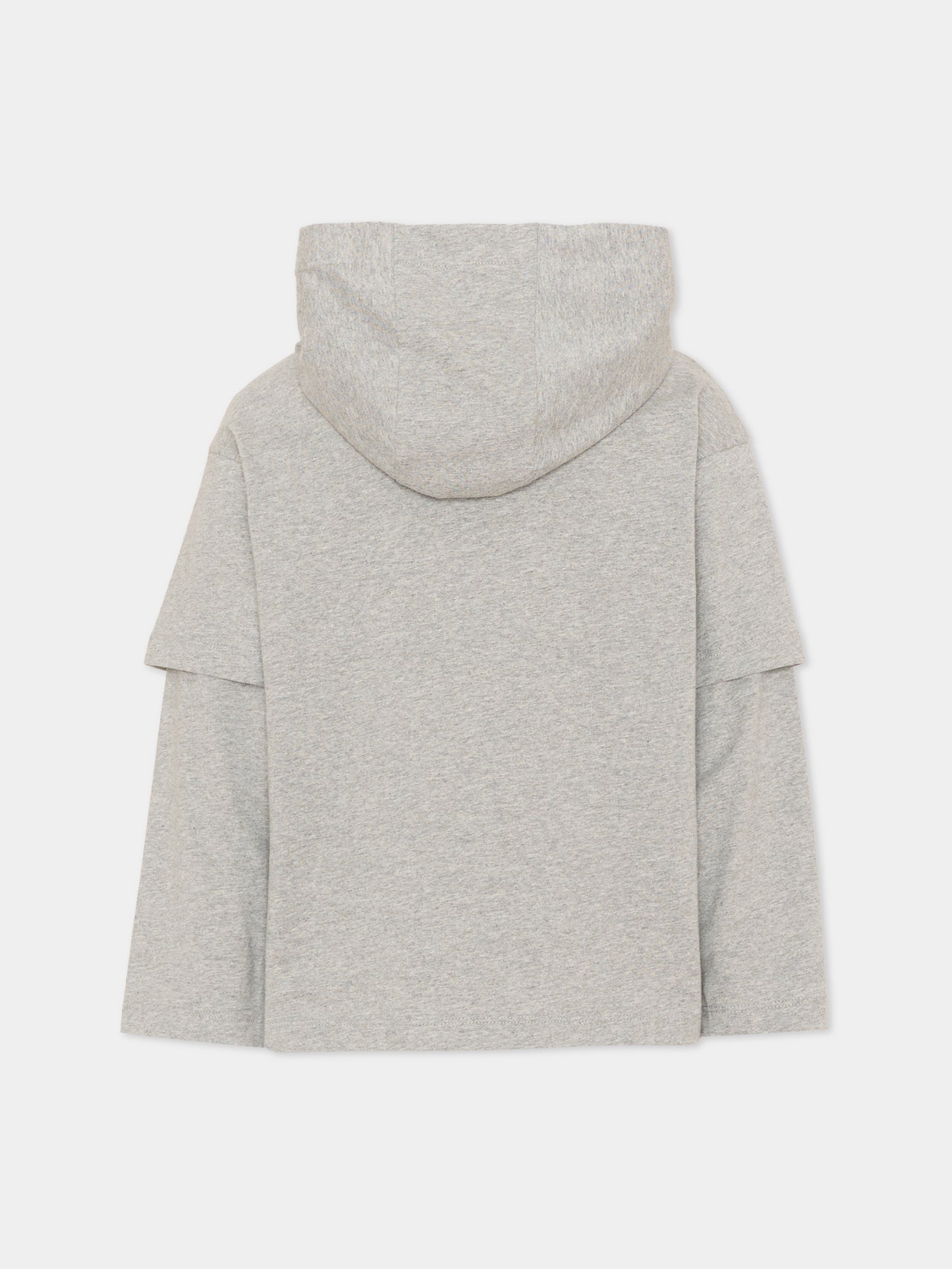 T-Shirt grigia per bambini con logo,Balmain Kids,BZ8I30 Z3191 806BD