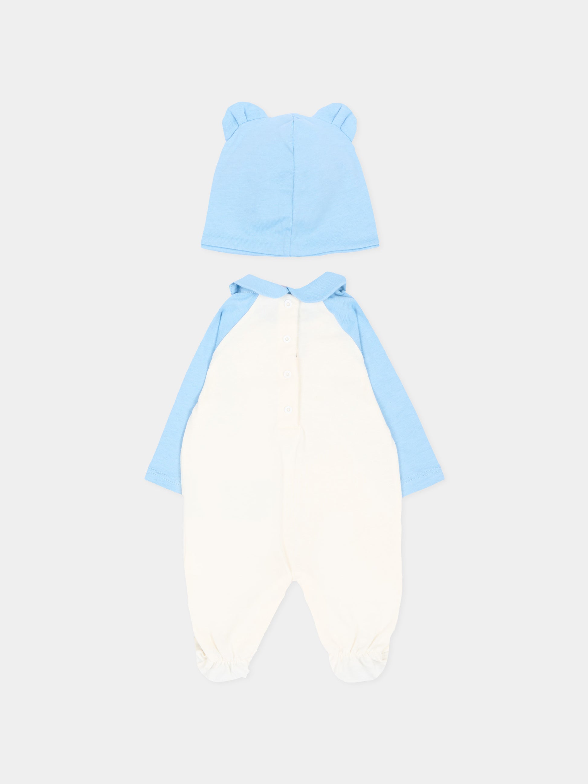 Set tutina avorio per neonato con logo,Balmain Kids,BZB330 Z3672 102CE