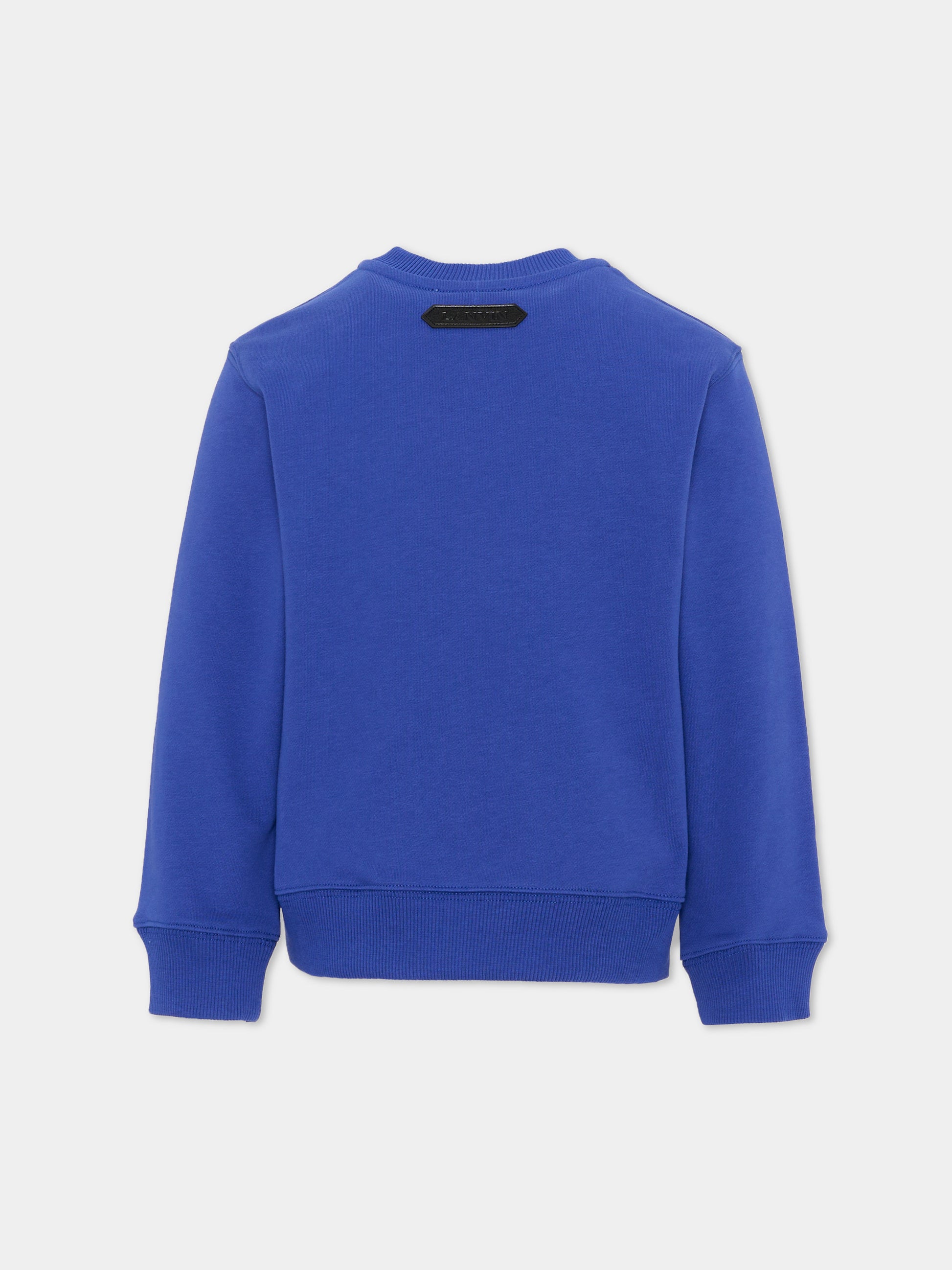 Felpa blu per bambino con logo,Lanvin Petite,N30436 80A