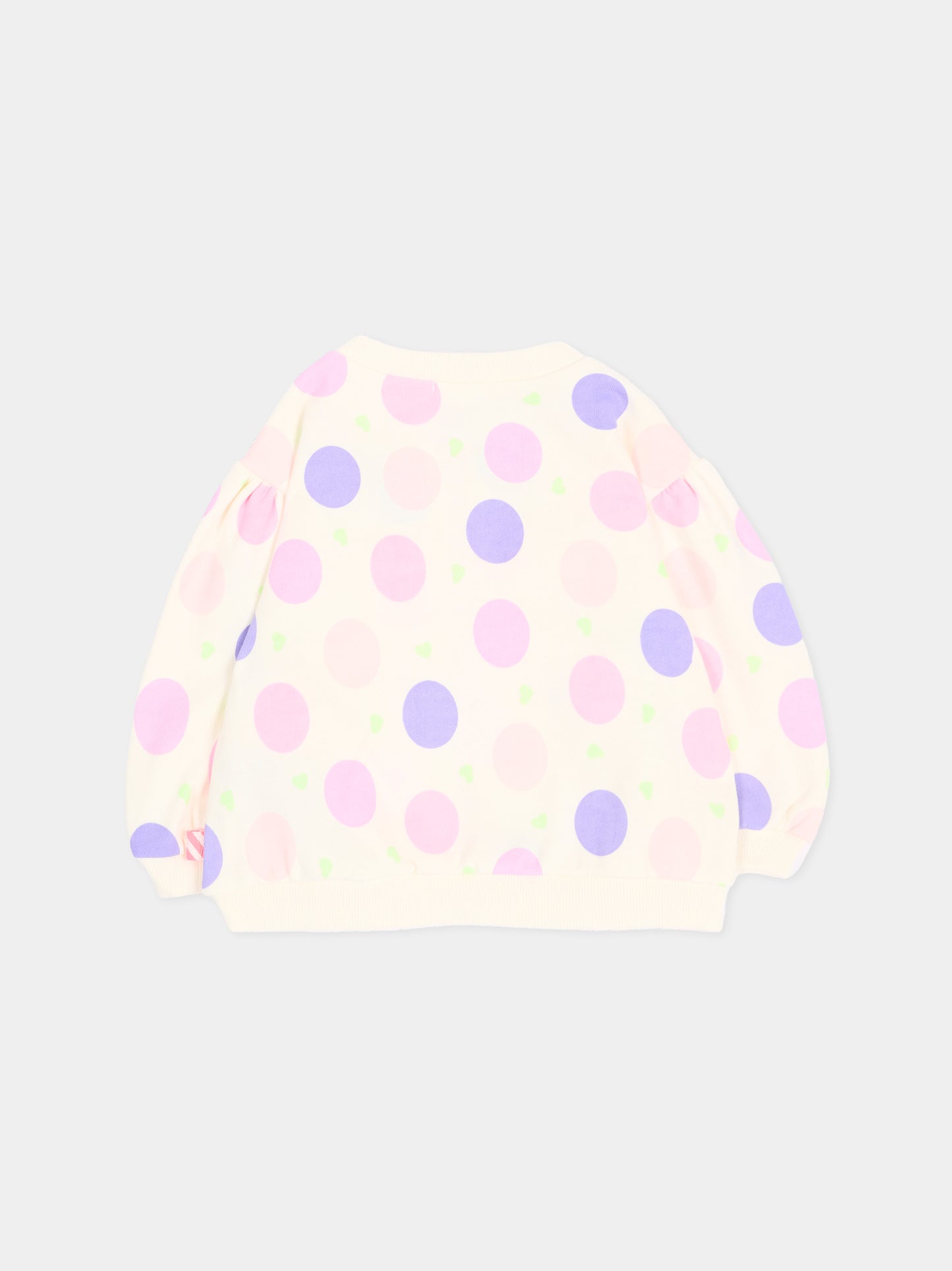 Felpa avorio per neonata a pois,Billieblush,U22245 121