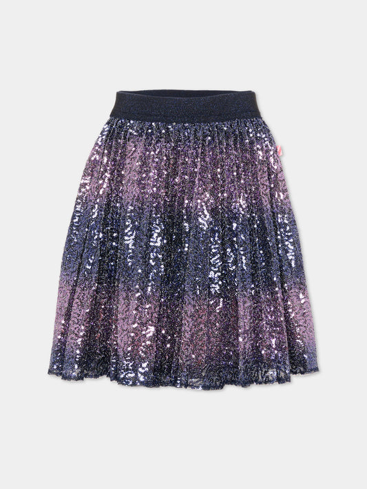 Gonna viola per bambina con paillettes,Billieblush,U22360 85T