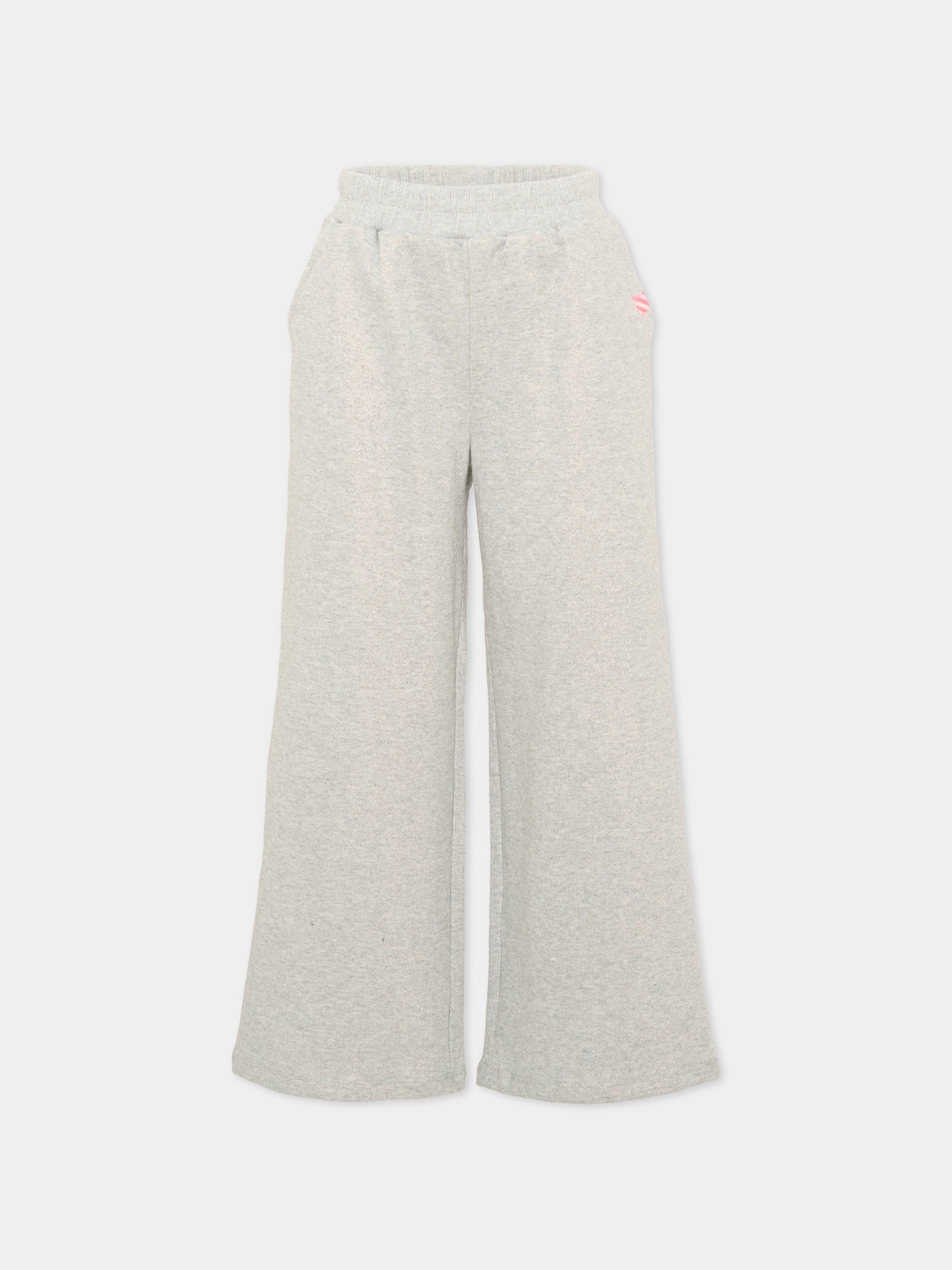 Pantalone grigio per bambina con patch,Billieblush,U22425 111