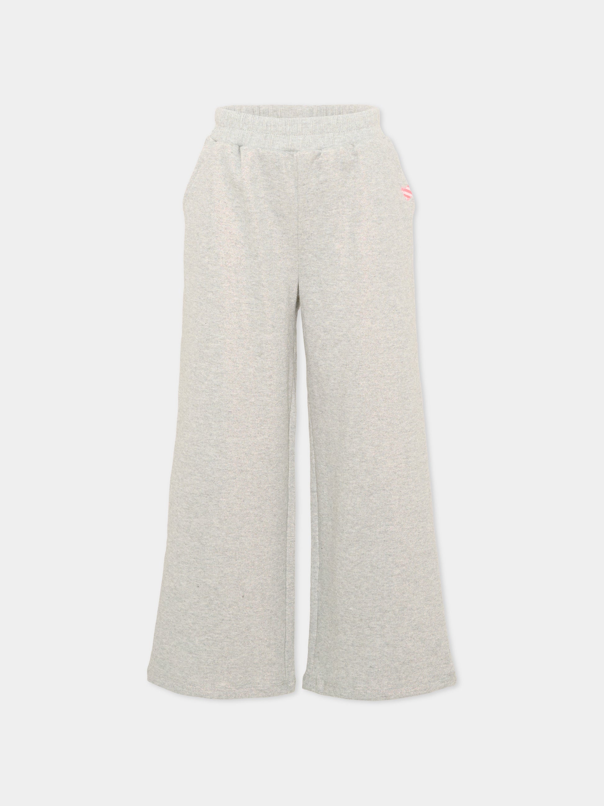 Pantalone grigio per bambina con patch,Billieblush,U22425 111