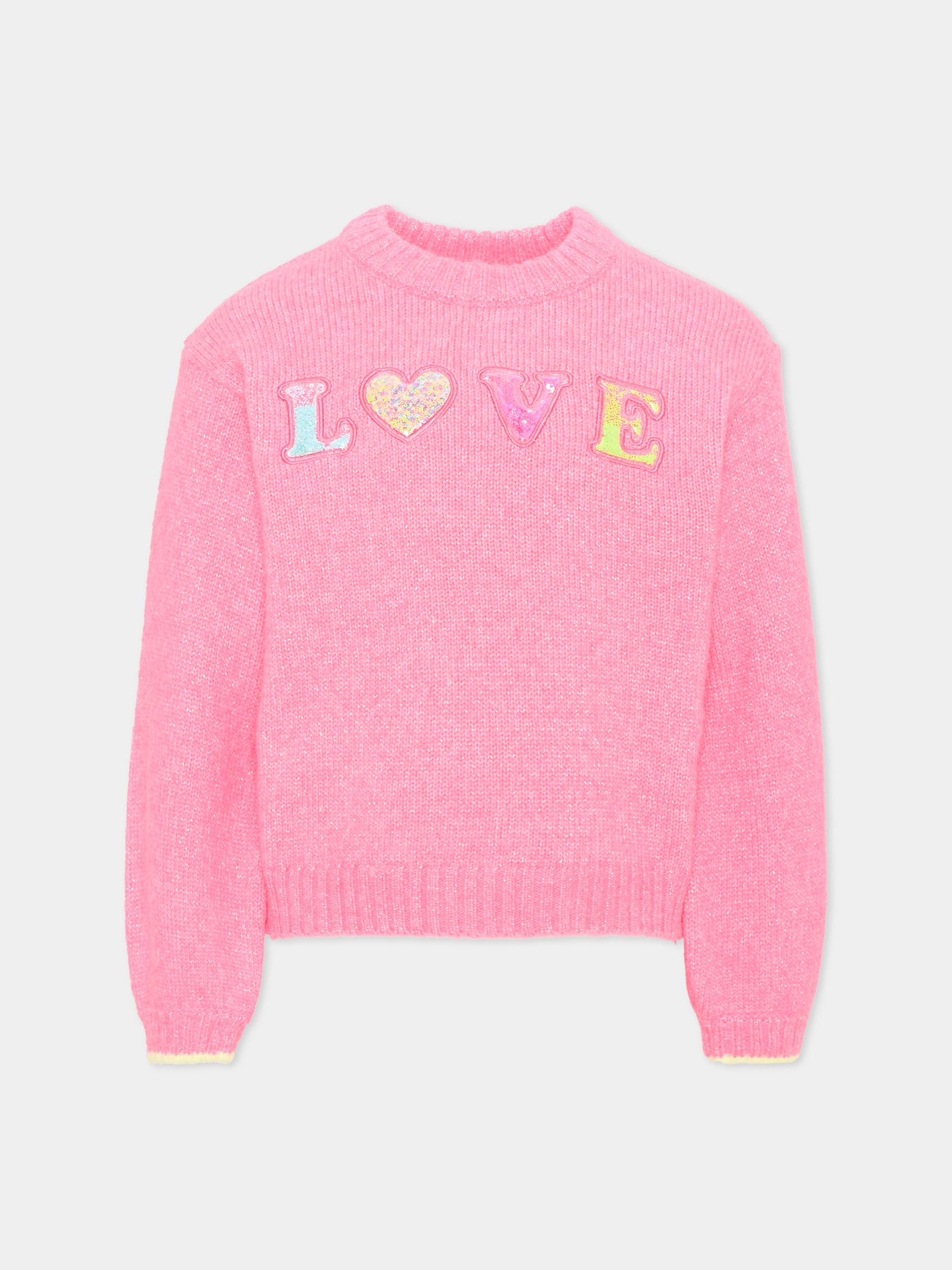 Maglione rosa per bambina,Billieblush,U22467 47A