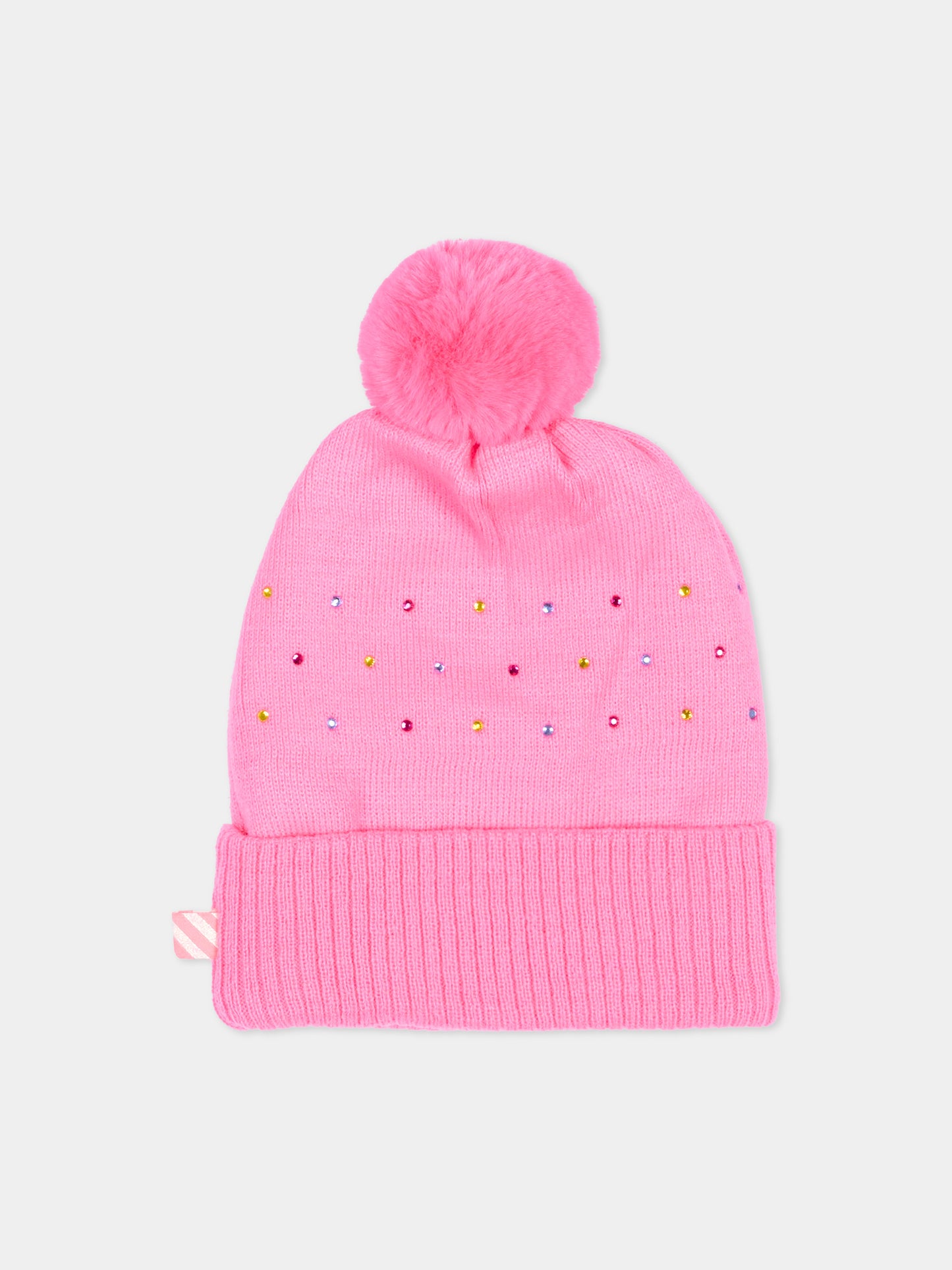 Berretto fucsia per bambina con logo,Billieblush,U22499 47A