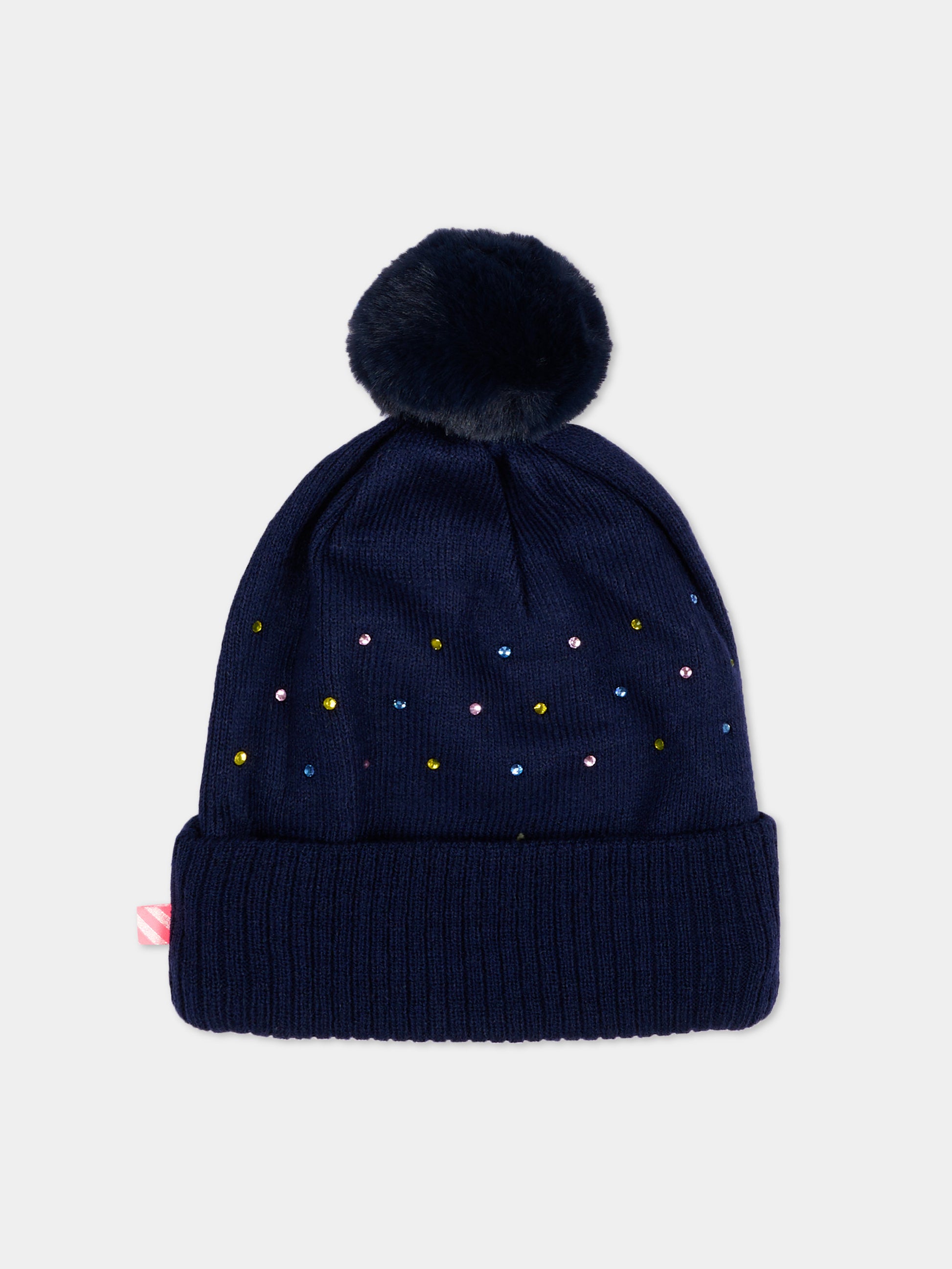Berretto blu per bambina con logo,Billieblush,U22499 85T