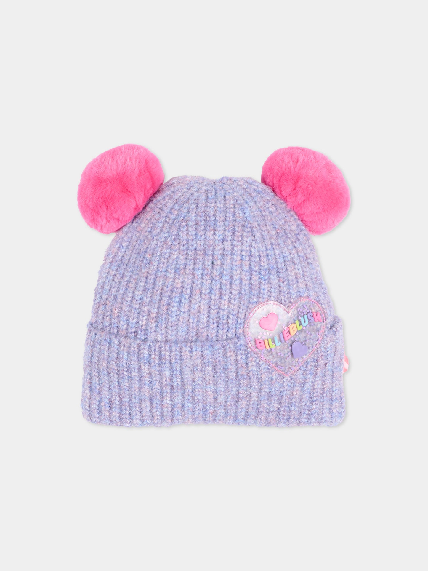 Berretto lilla per bambina con logo,Billieblush,U22503 90E