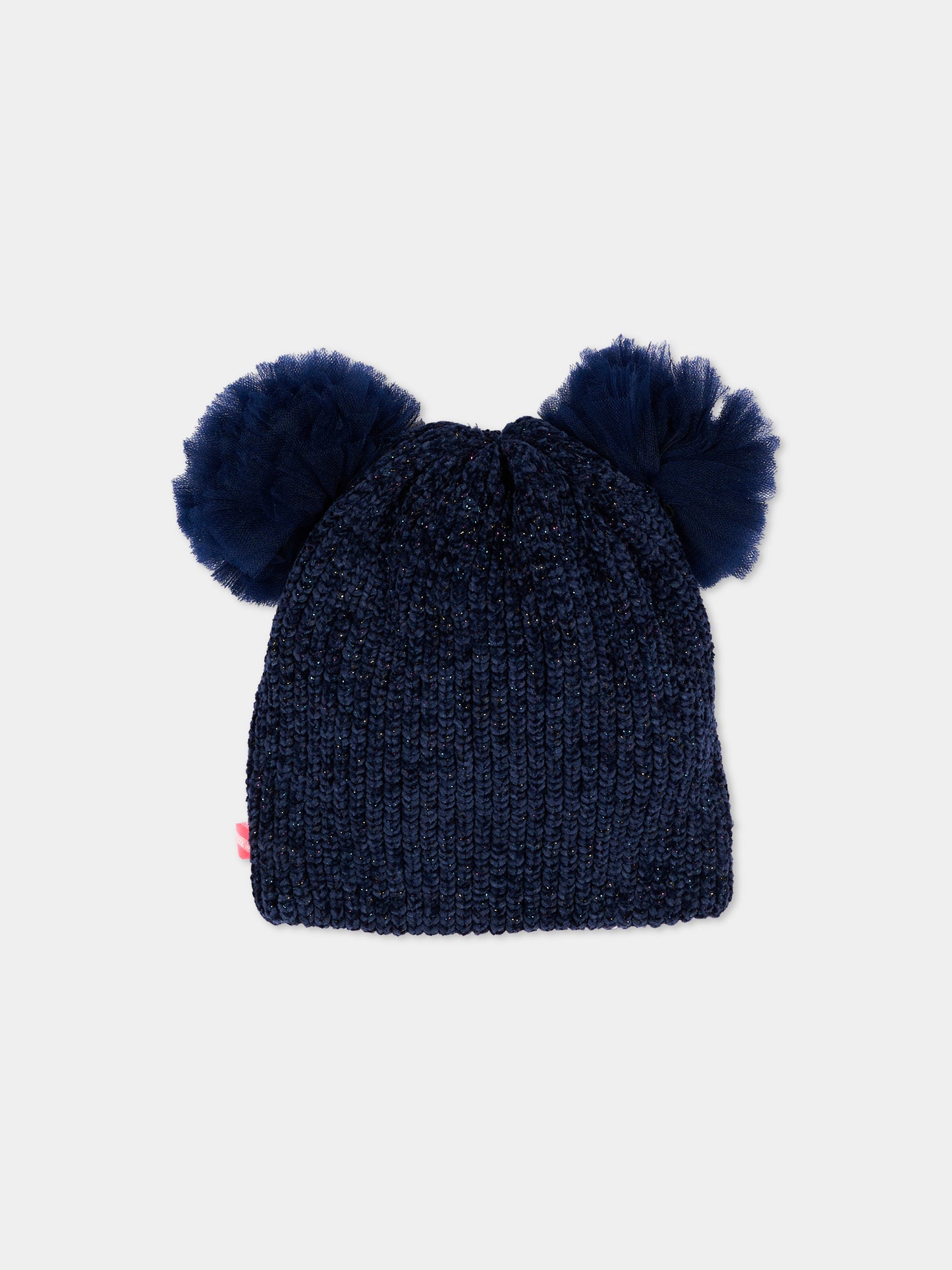Berretto blu per bambina con logo,Billieblush,U22504 85T