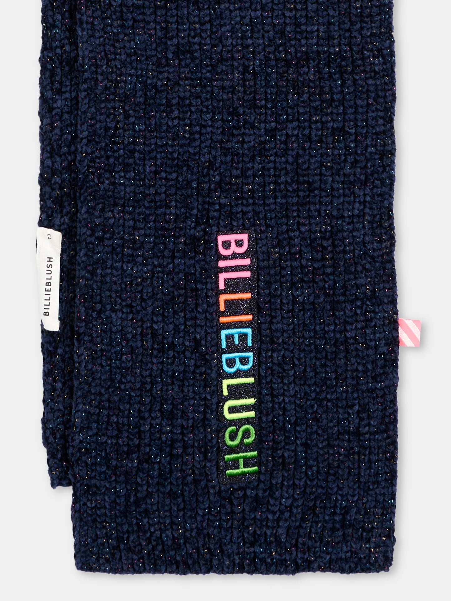 Sciarpa blu per bambina con logo,Billieblush,U22519 85T