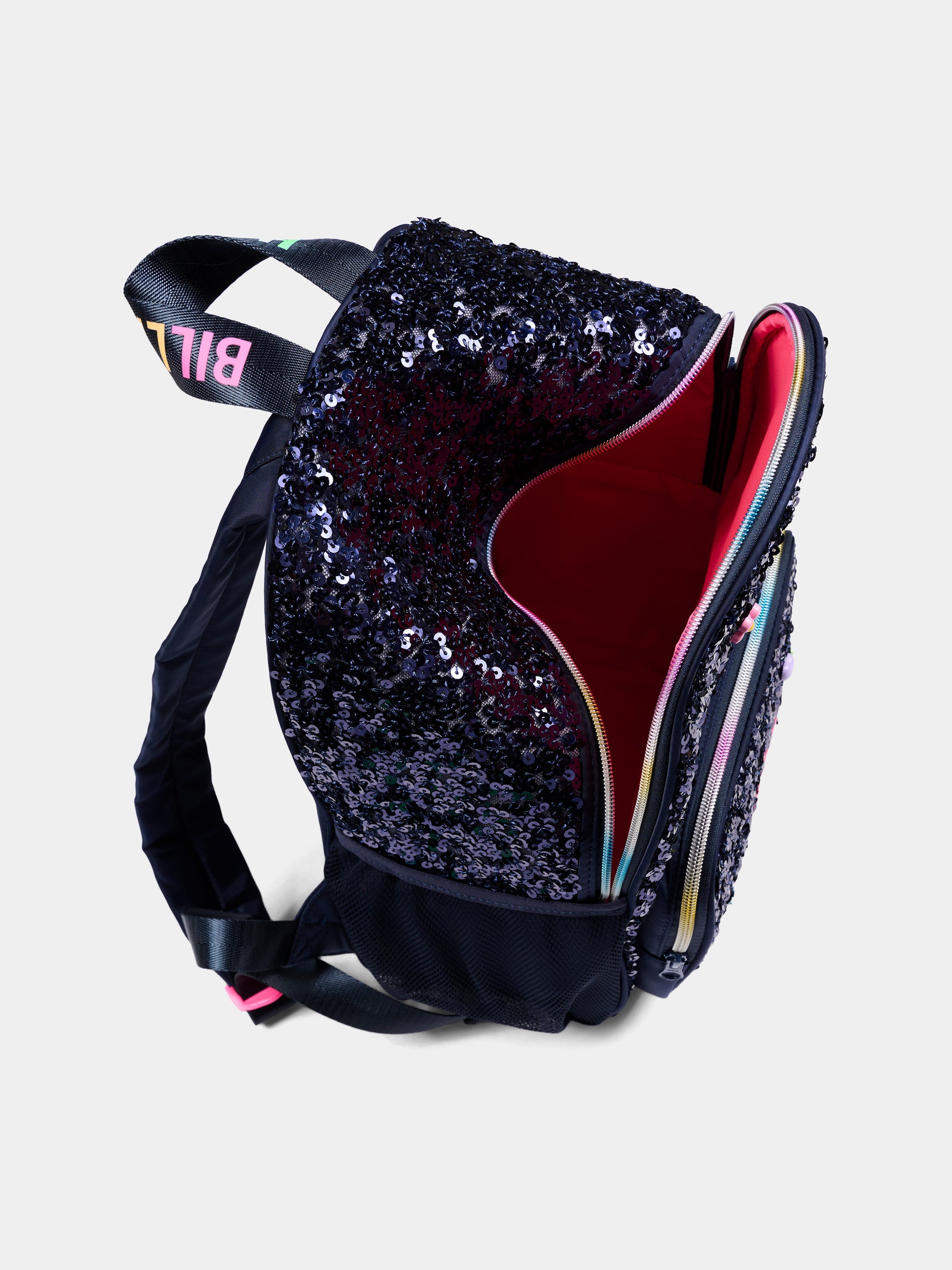 Zaino blu per bambina con paillettes,Billieblush,U22537 85T